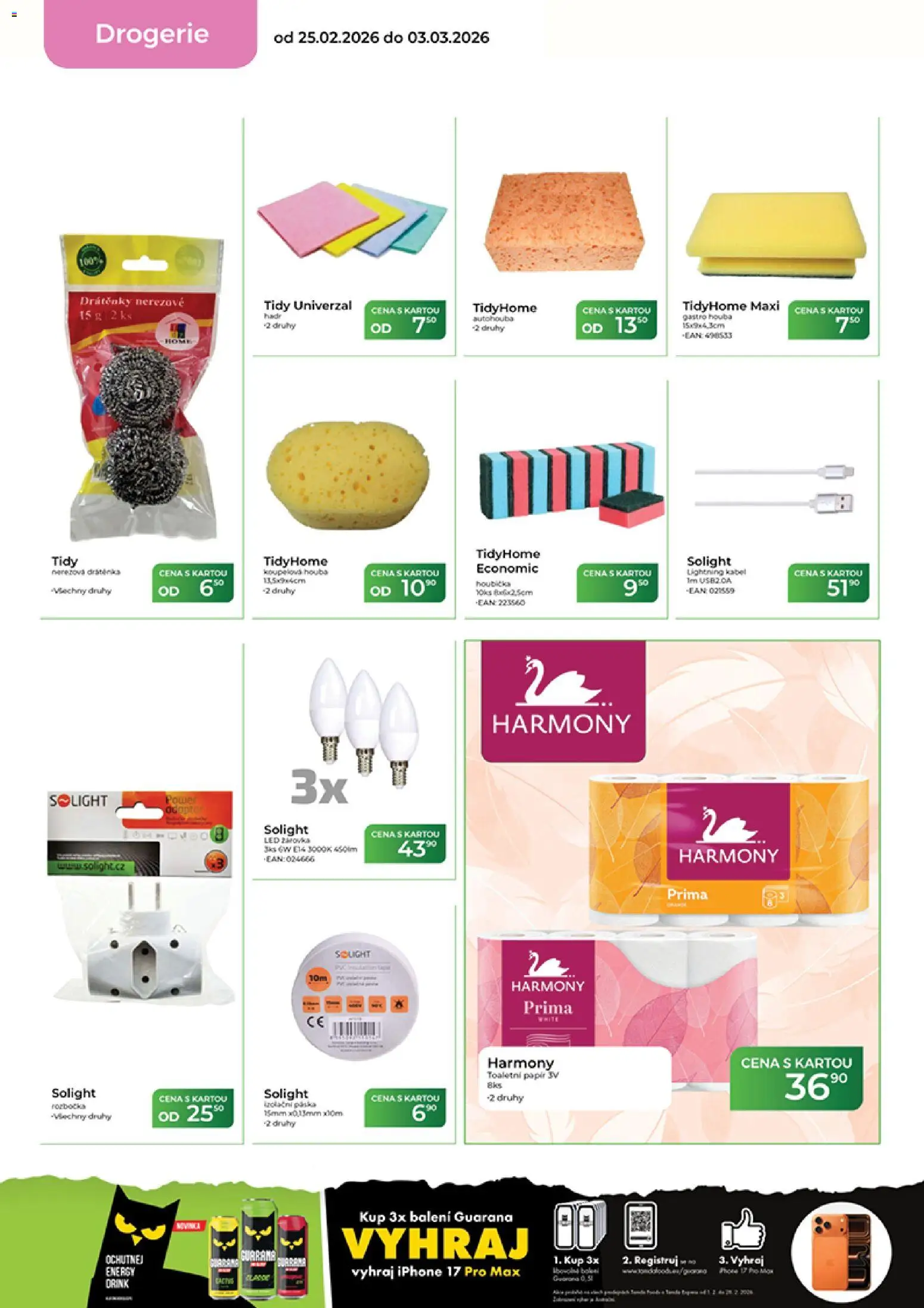 Tamda Foods leták od 25.02.2026 | Strana: 50 | Produkty: Iphone, Kabel, Drogerie, LED