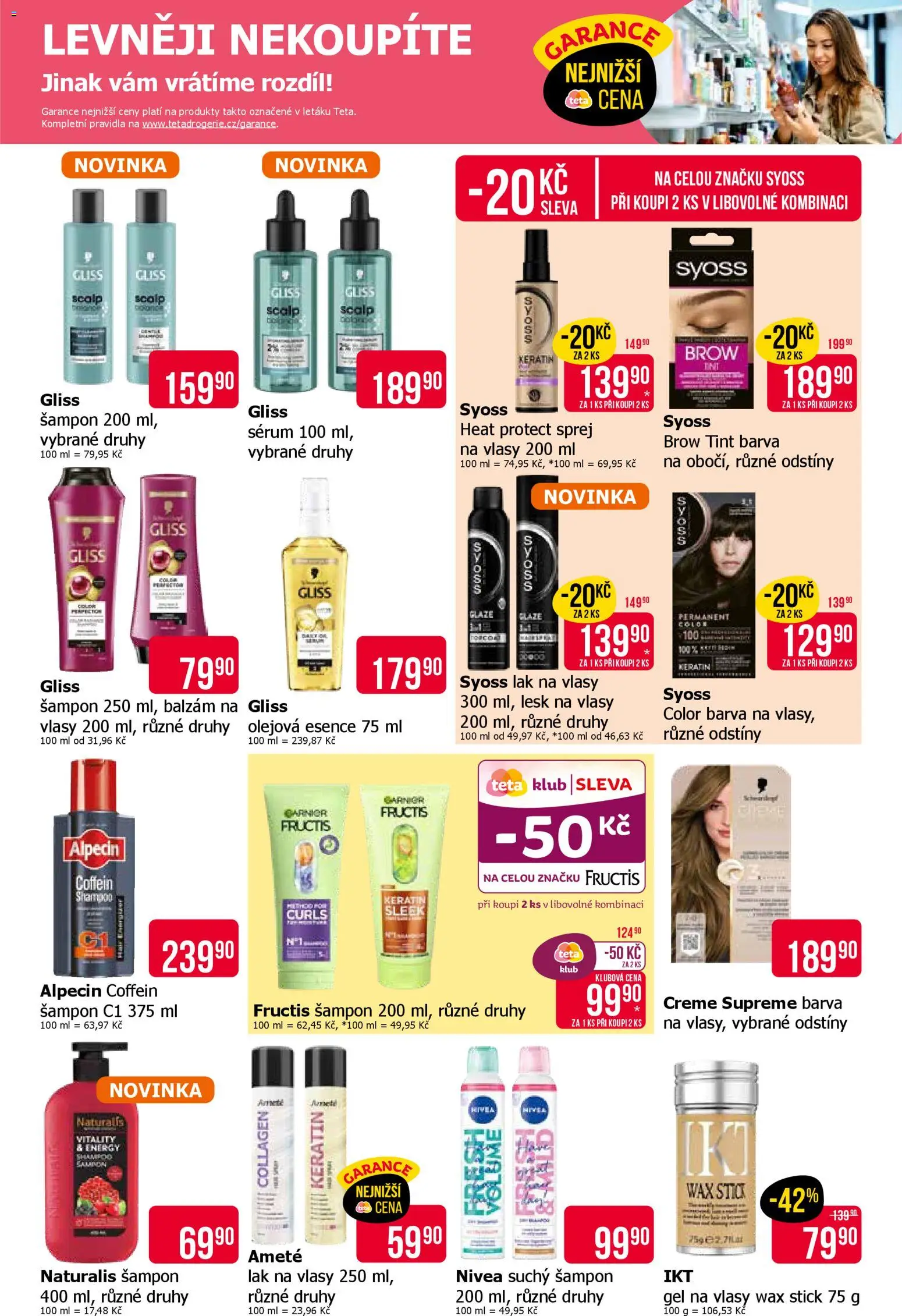 TETA Drogerie leták od 12.03.2026 | Strana: 7 | Produkty: Nivea, Balzám na vlasy, Suchý šampon, Lak na vlasy
