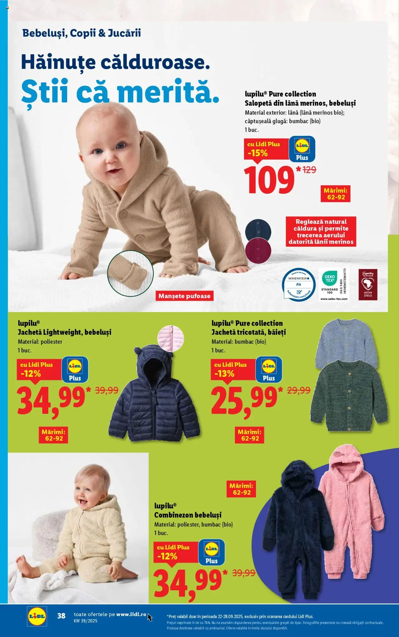 Noul catalog Lidl – valabil de la 22.09.2025 | Pagină: 38 | Produse: Şerit ödül, Jachetă, Salopetă
