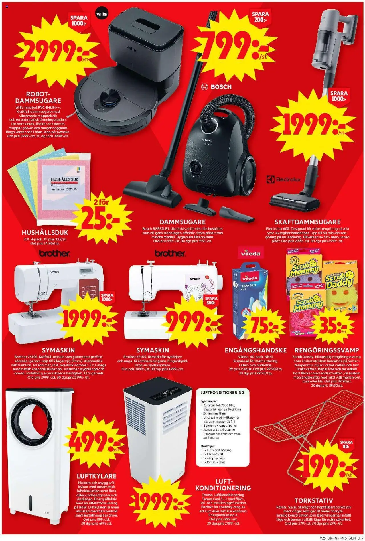 ICA Maxi reklamblad aktuell från 23.06.2025 | Sida: 13 | Produkter: Dammsugare, Fläkt, Fjärrkontroll, Luftkylare