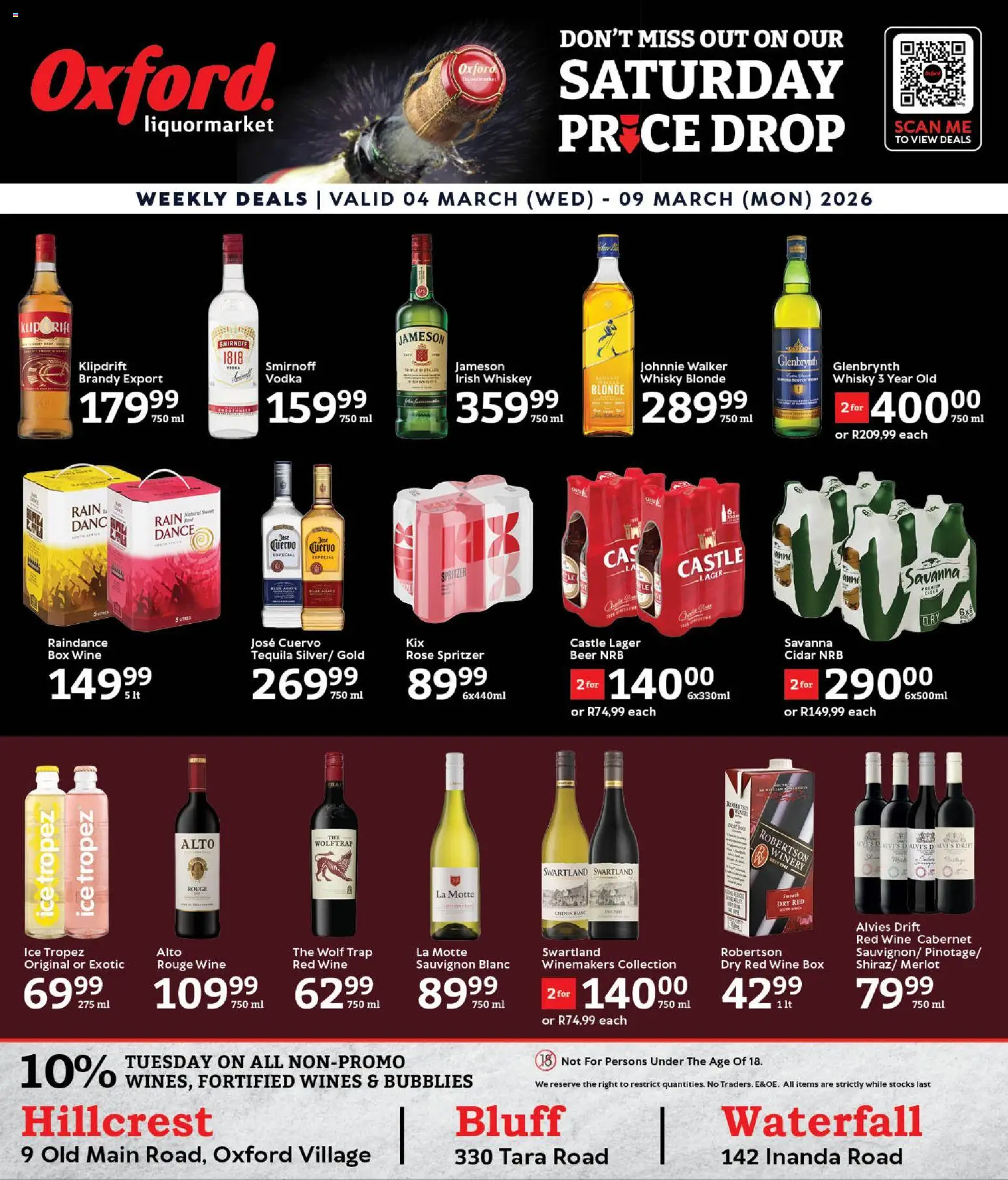 New Oxford Freshmarket catalogue – valid from 03.03.2026 | Page: 16 | Products: Box, Brandy, Beer, Vodka