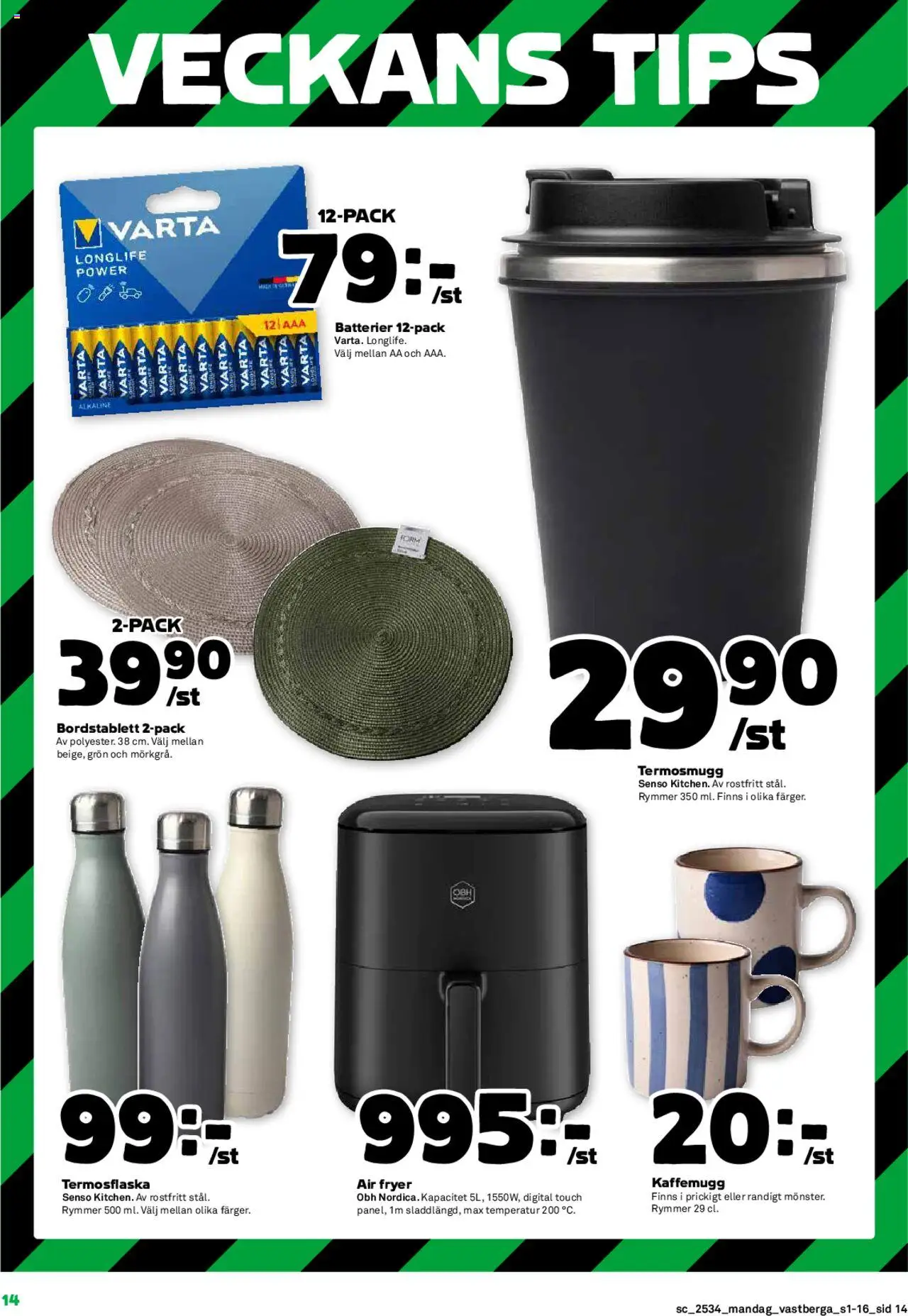 Coop Forum reklamblad aktuell från 18.08.2025 | Sida: 14 | Produkter: Batterier, Bordstablett