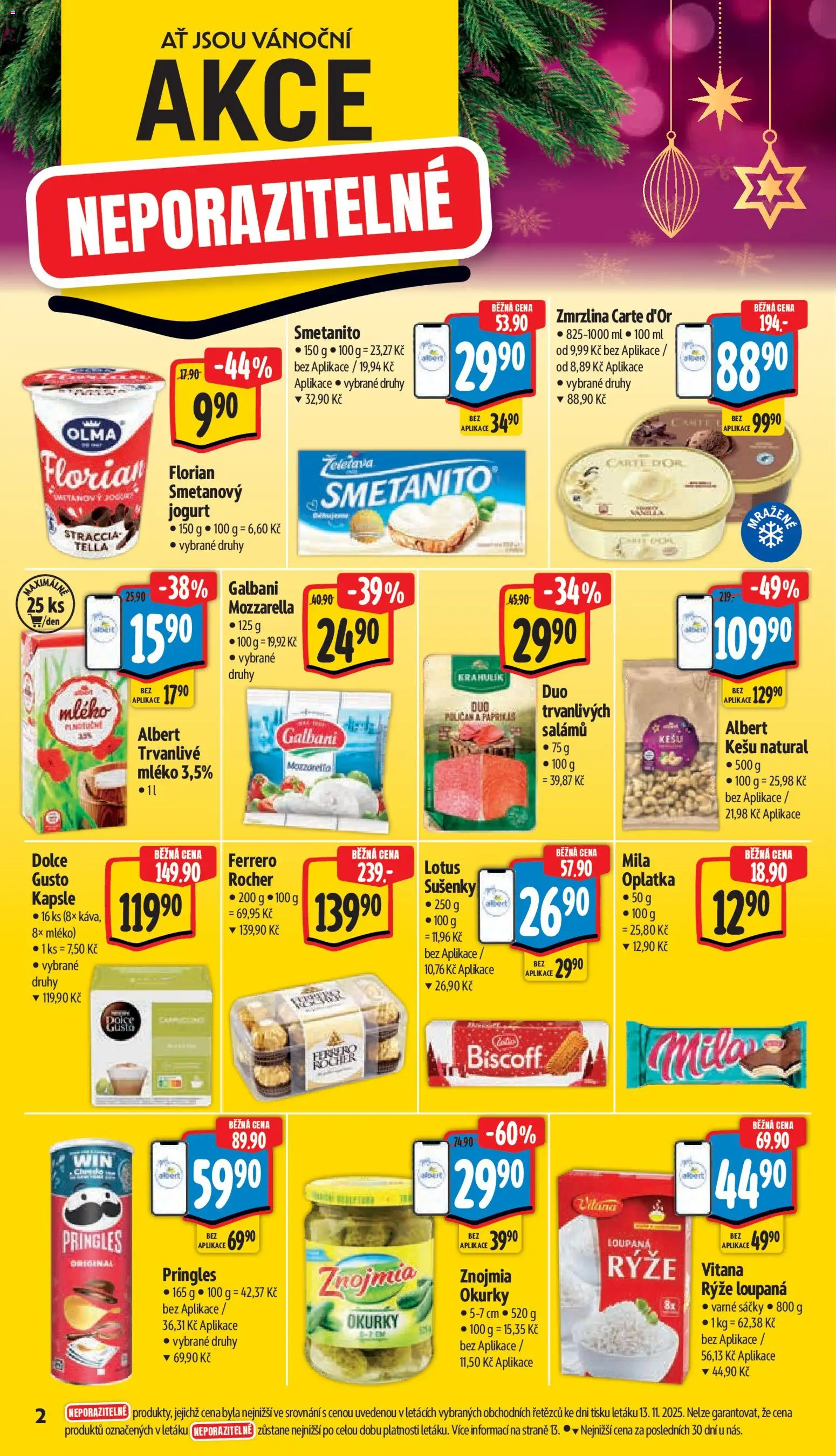 Albert leták - Supermarket od 19.11.2025 | Strana: 6 | Produkty: Kešu, Pringles, Mila, Carte d'or