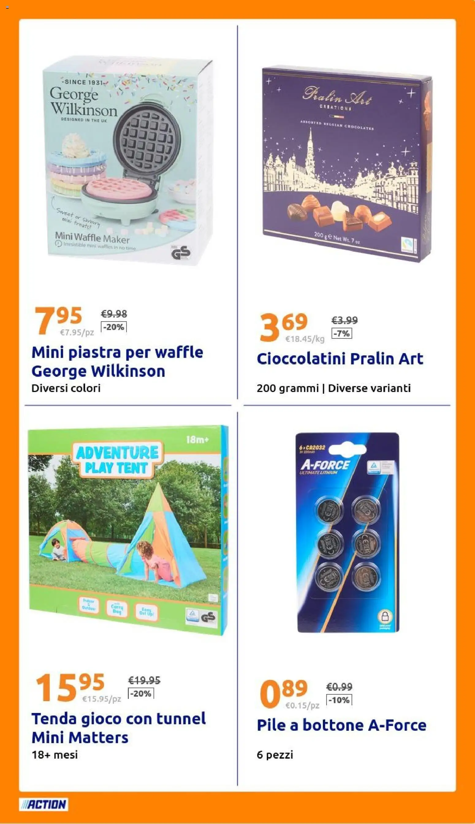 Volantino Action del 22.04.2026 | Pagina: 27 | Prodotti: Tenda, The, Gioco, Cioccolatini
