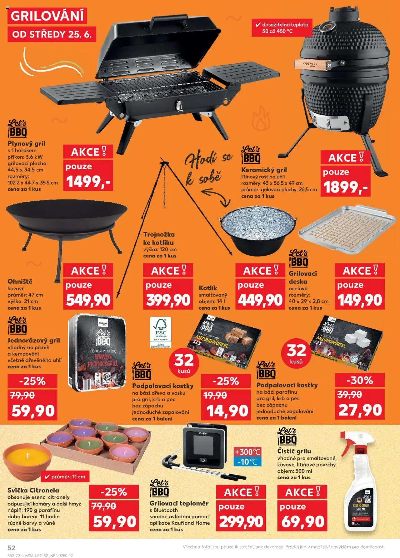 Kaufland leták od 25.06.2025 | Strana: 52 | Produkty: Grilování, Teploměr, Rošt, Barvy