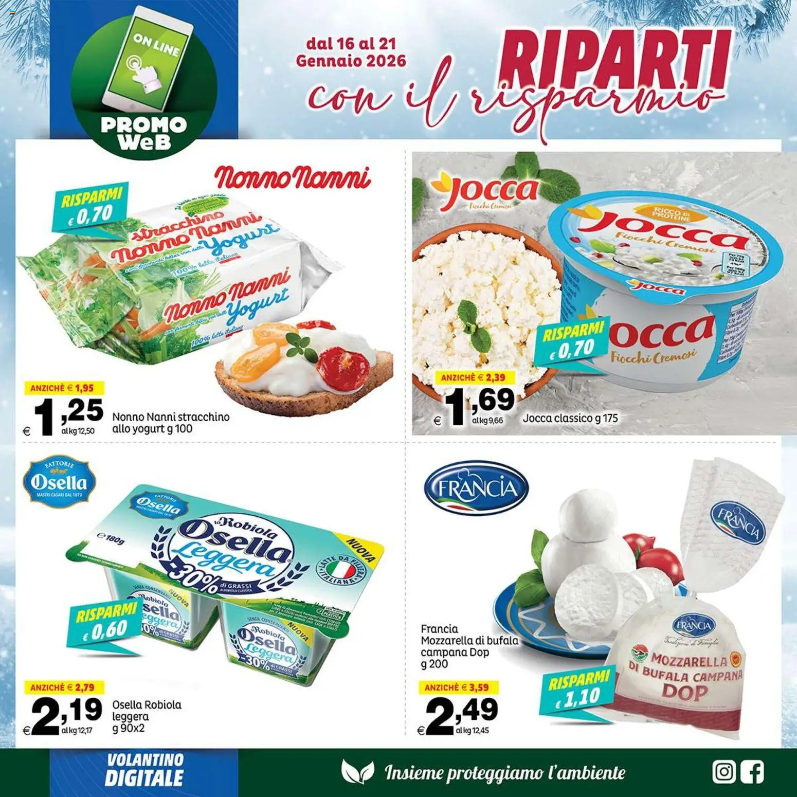 Volantino Elite Supermercati del 16.01.2026 | Pagina: 3 | Prodotti: Yogurt, Mozzarella, Latte, Stracchino