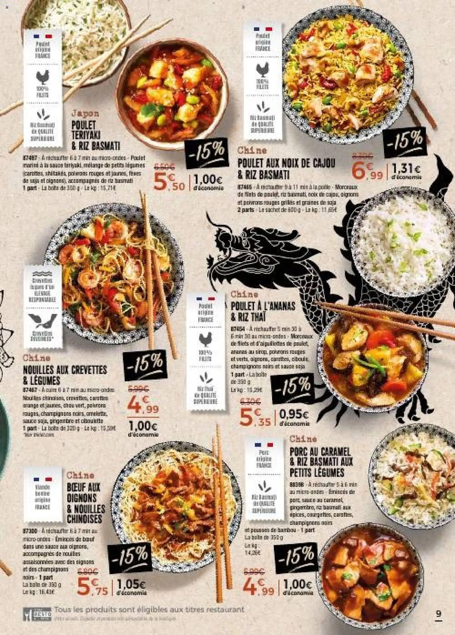 {H1} | Page: 9 | Produits: Orange, Nouilles, Oignons, Noix