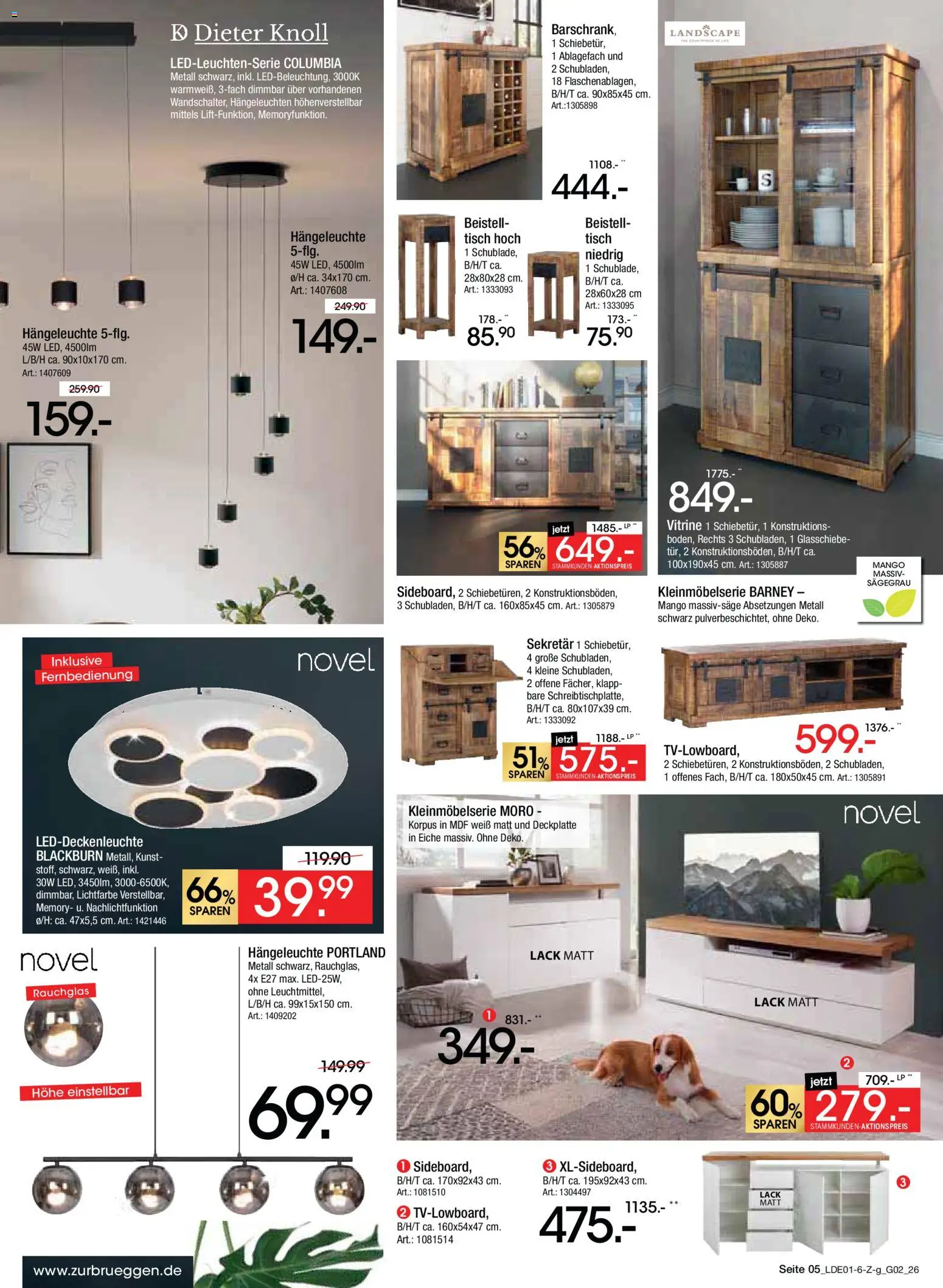 Zurbrüggen Große Marken-Sensation – gültig ab 31.01.2026 | Seite: 5 | Produkte: Vitrine, Tisch, Mango