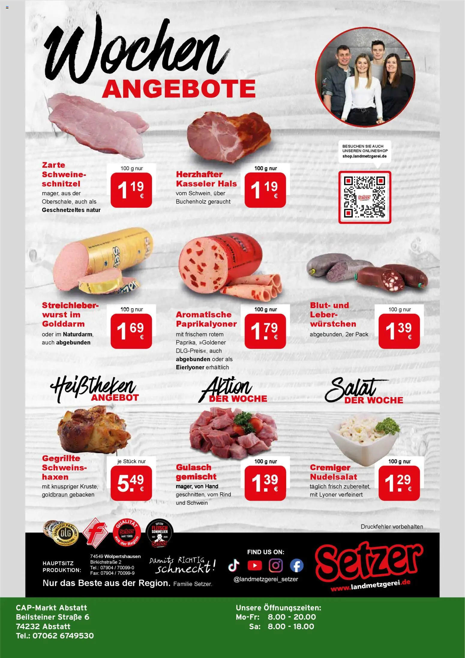 CAP Markt Prospekt – gültig ab 16.02.2026 | Seite: 4 | Produkte: Schnitzel, Gulasch, Wurst, Salat