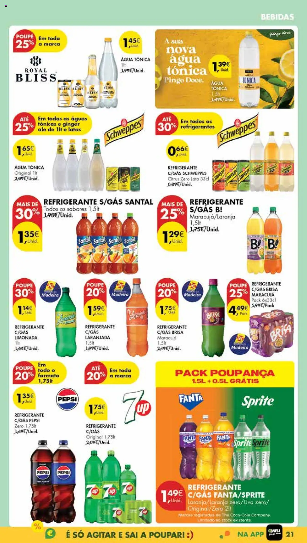 Pingo Doce Poupe Esta Semana Madeira │ válido de 05.08.2025 | Página: 21 | Produtos: Agua, Refrigerante, Fanta