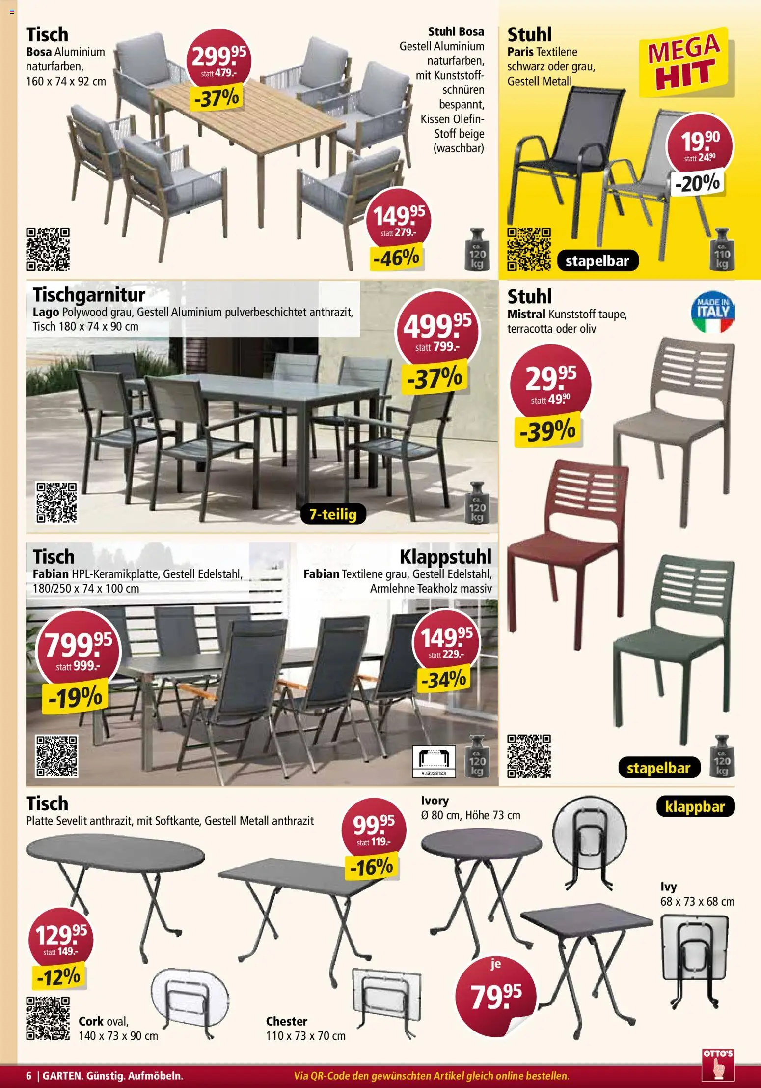 Otto's Aktionen Möbelflyer – gültig ab 01.03.2026 | Seite: 6 | Produkte: Tisch, Kissen, Stuhl