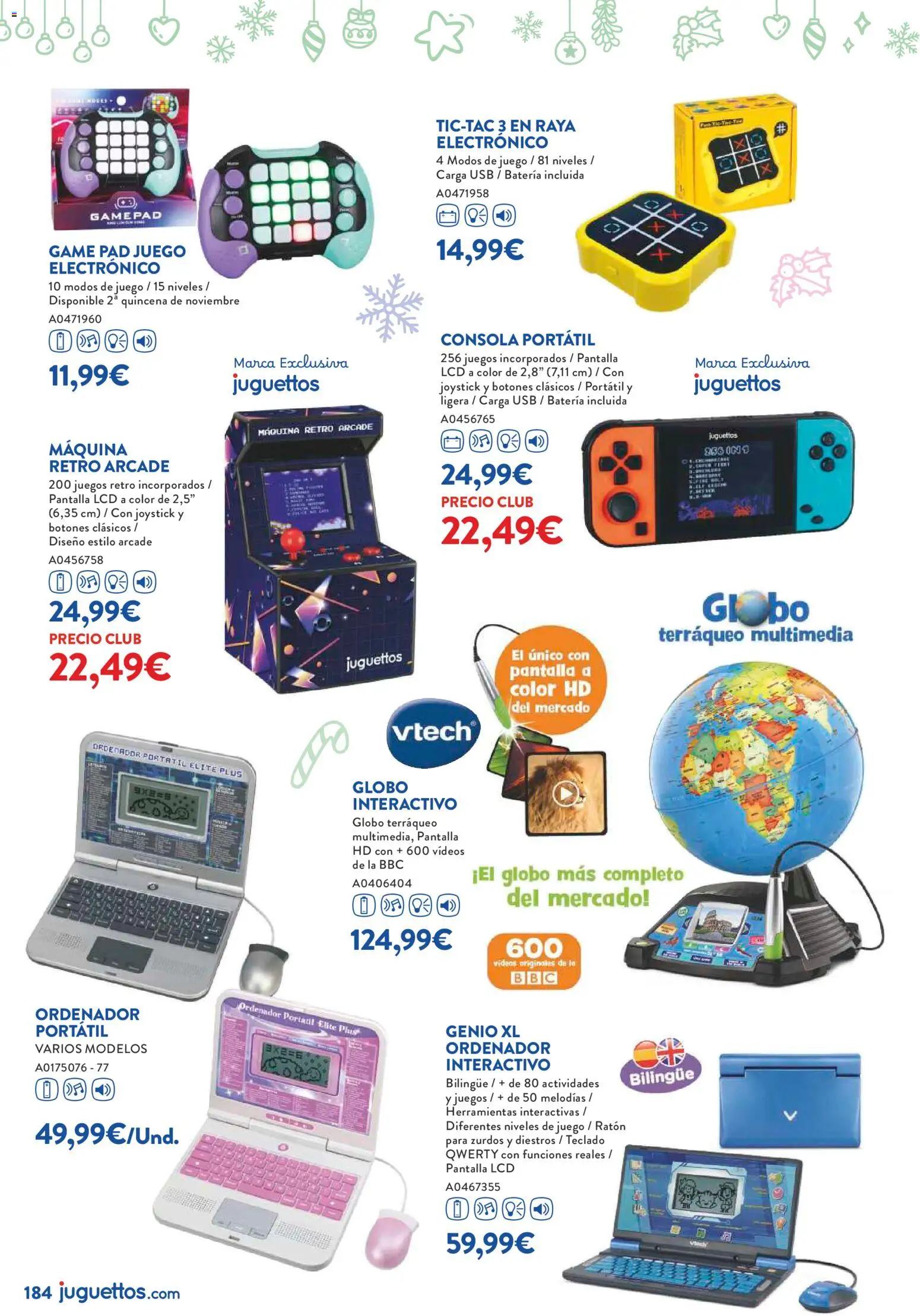 Juguettos catálogo Navidad │ válido desde el 27.10.2025 | Página: 184 | Productos: Ordenador, Teclado, USB, Batería