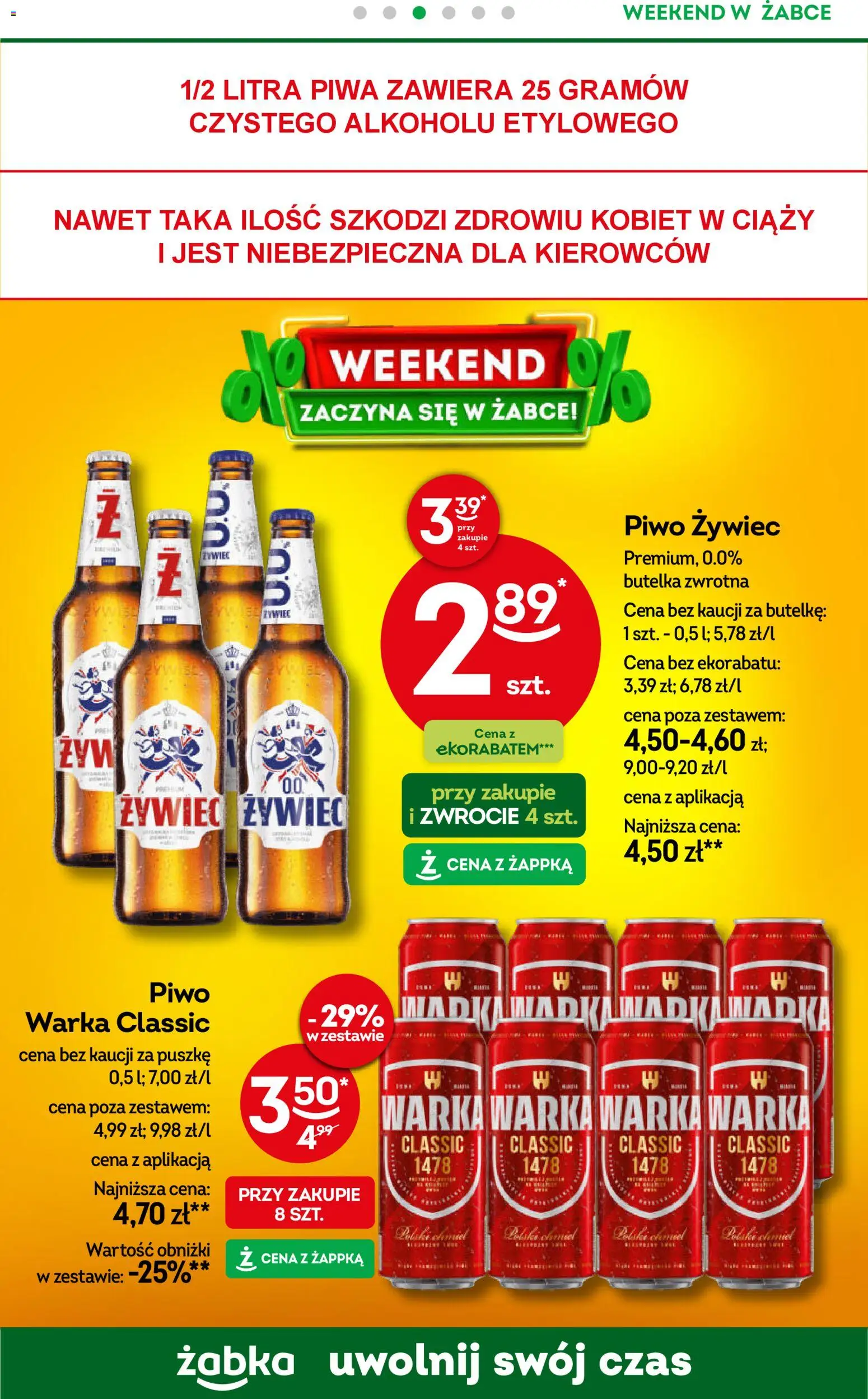 Żabka Gazetka - Weekendowe promocje od 20.02.2026 | Strona: 4 | Produkty: Warka, Piwo Warka, Piwo
