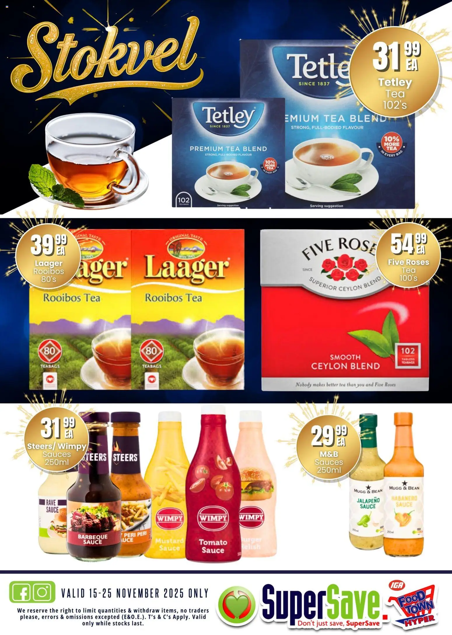 New Super Save catalogue – valid from 15.11.2025 | Page: 10 | Products: Sauces, Tea, Mustard, Sauce