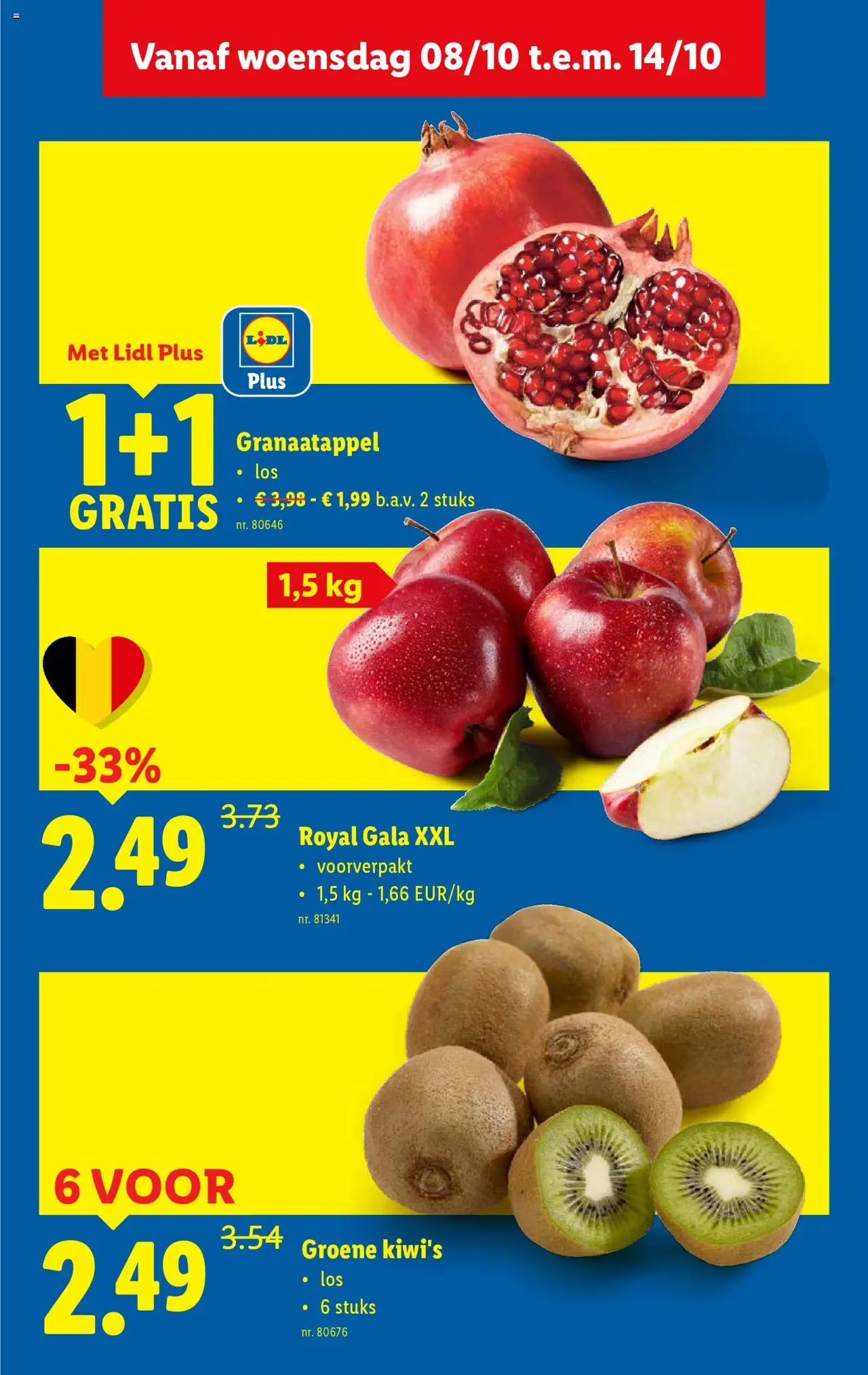 {H1} | Pagina: 4 | Producten: Kiwi, Granaatappel, Kiwi's