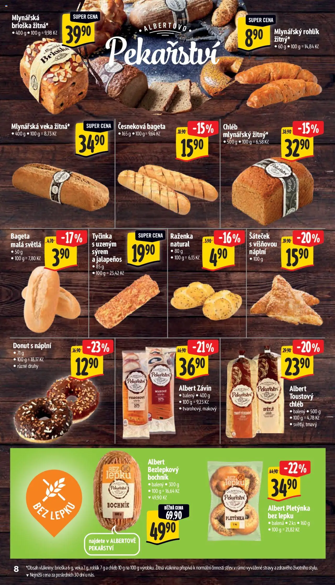 Albert leták - Supermarket od 04.06.2025 | Strana: 15 | Produkty: Brioška, Donut, Chléb, Mlynářská brioška