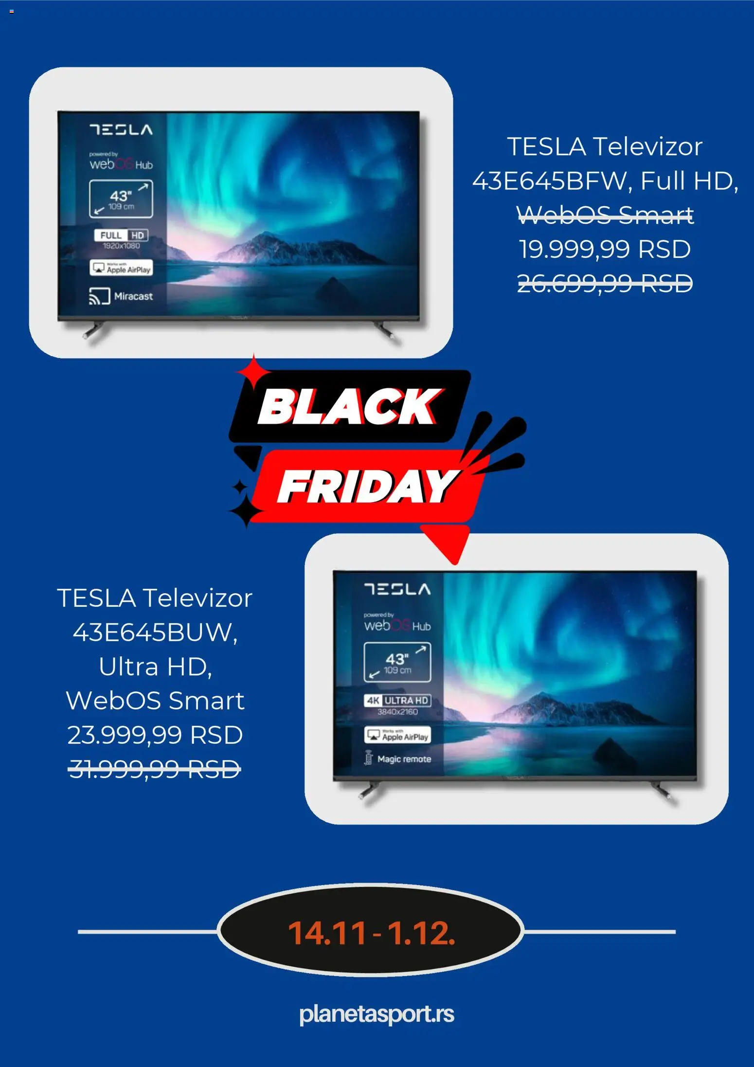Planeta Sport katalog - važi od 14.11.2025 | Strana: 5 | Proizvode: Televizor