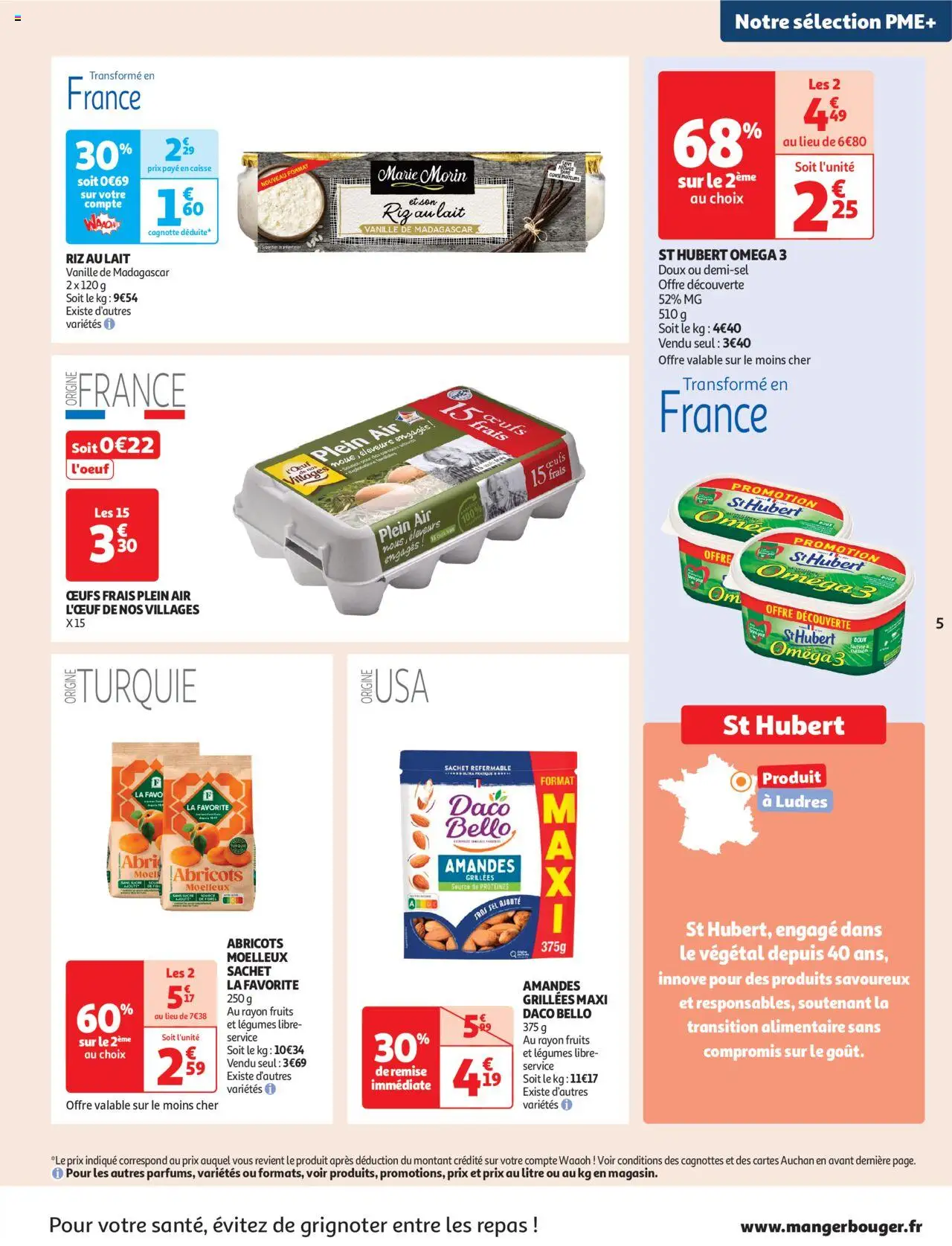  | Page: 5 | Produits: Abricots, Lait, Riz, Amandes