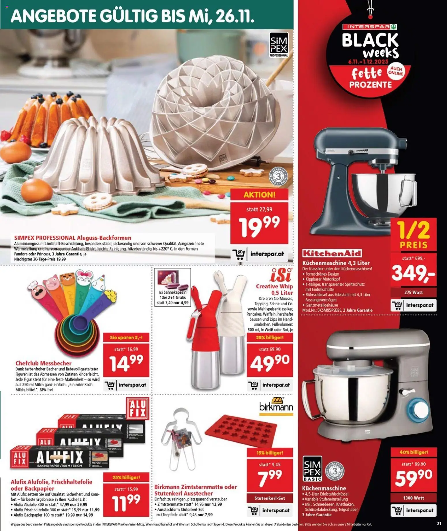 Interspar Flugblatt - Burgenland gültig ab 06.11.2025 | Seite: 22 | Produkte: Sahne, Milch