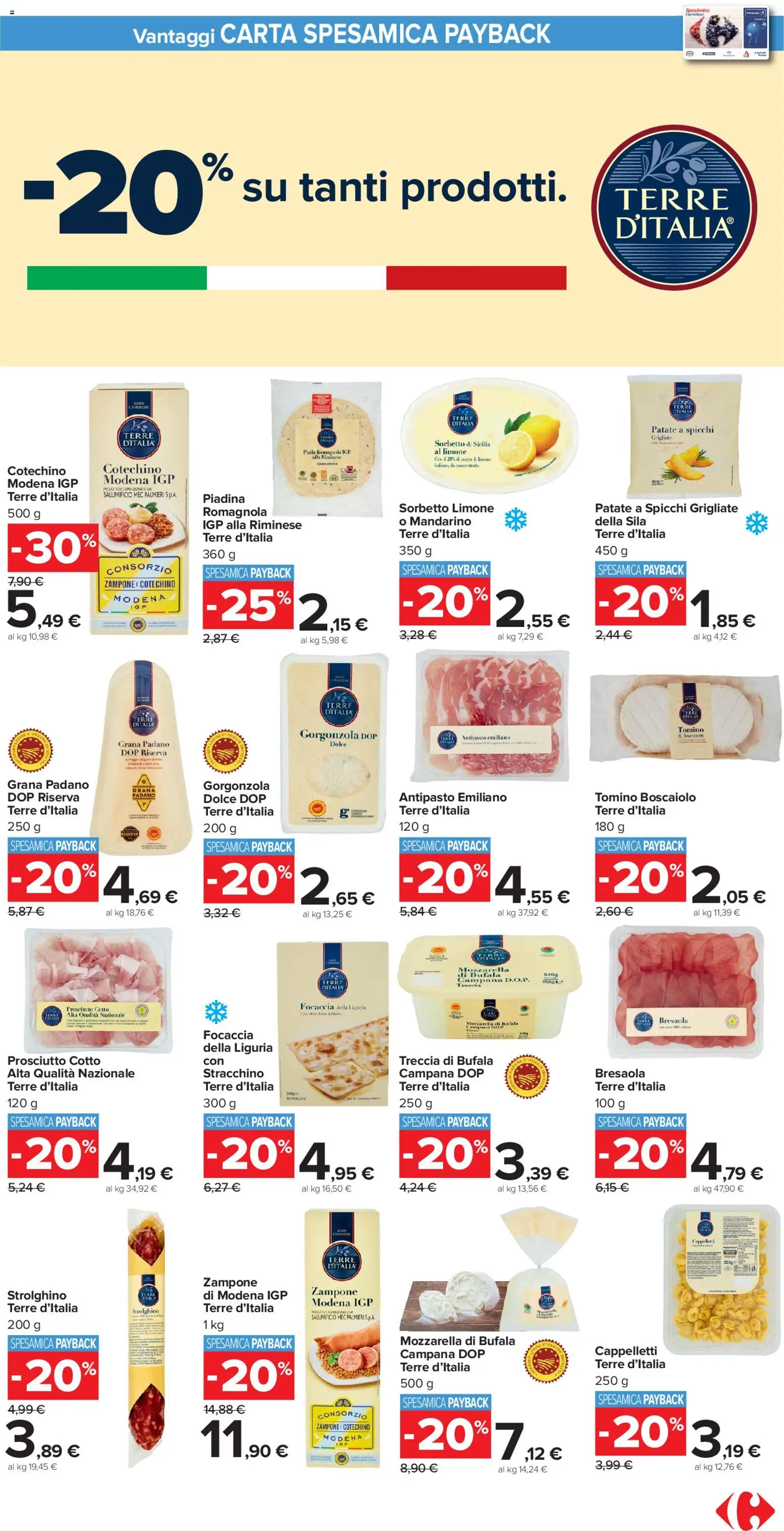 Volantino Carrefour del 16.12.2025 | Pagina: 9 | Prodotti: Succo, Patate, Limone, Gorgonzola