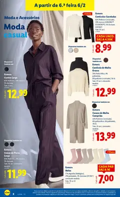 Pré-visualização Calças de Perna Larga, 65% Poliéster, 34% viscose, 1% elastano, Tam. XS ao L consoante modelo válido de 02.02.2026 | Página: 8