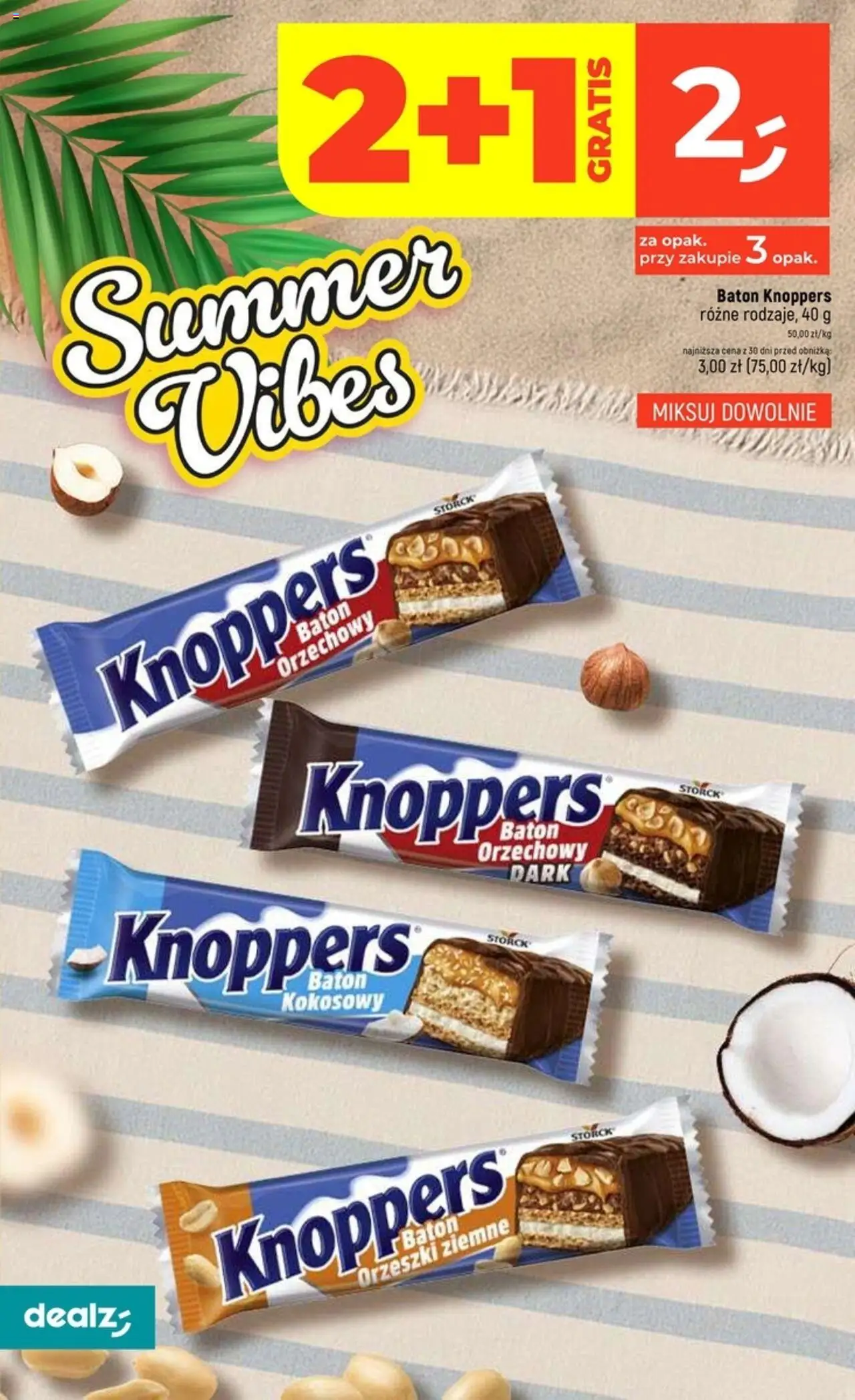 Dealz Gazetka od 31.07.2025 | Strona: 10 | Produkty: Knoppers, Baton, Orzeszki ziemne