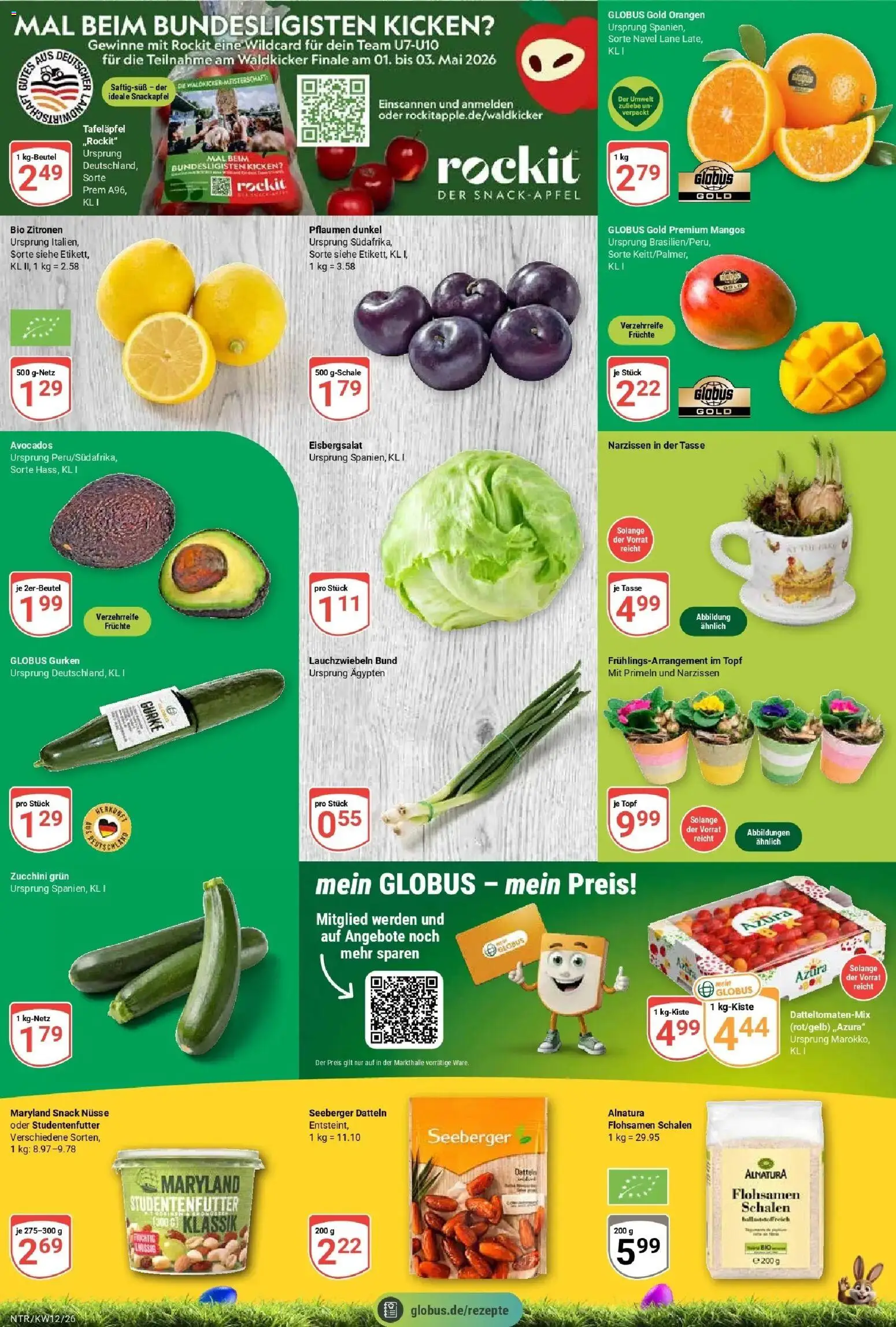 Globus prospekt Neutraubling	 – gültig ab 15.03.2026 | Seite: 4 | Produkte: Pflaumen, Orangen, Eisbergsalat, Zucchini