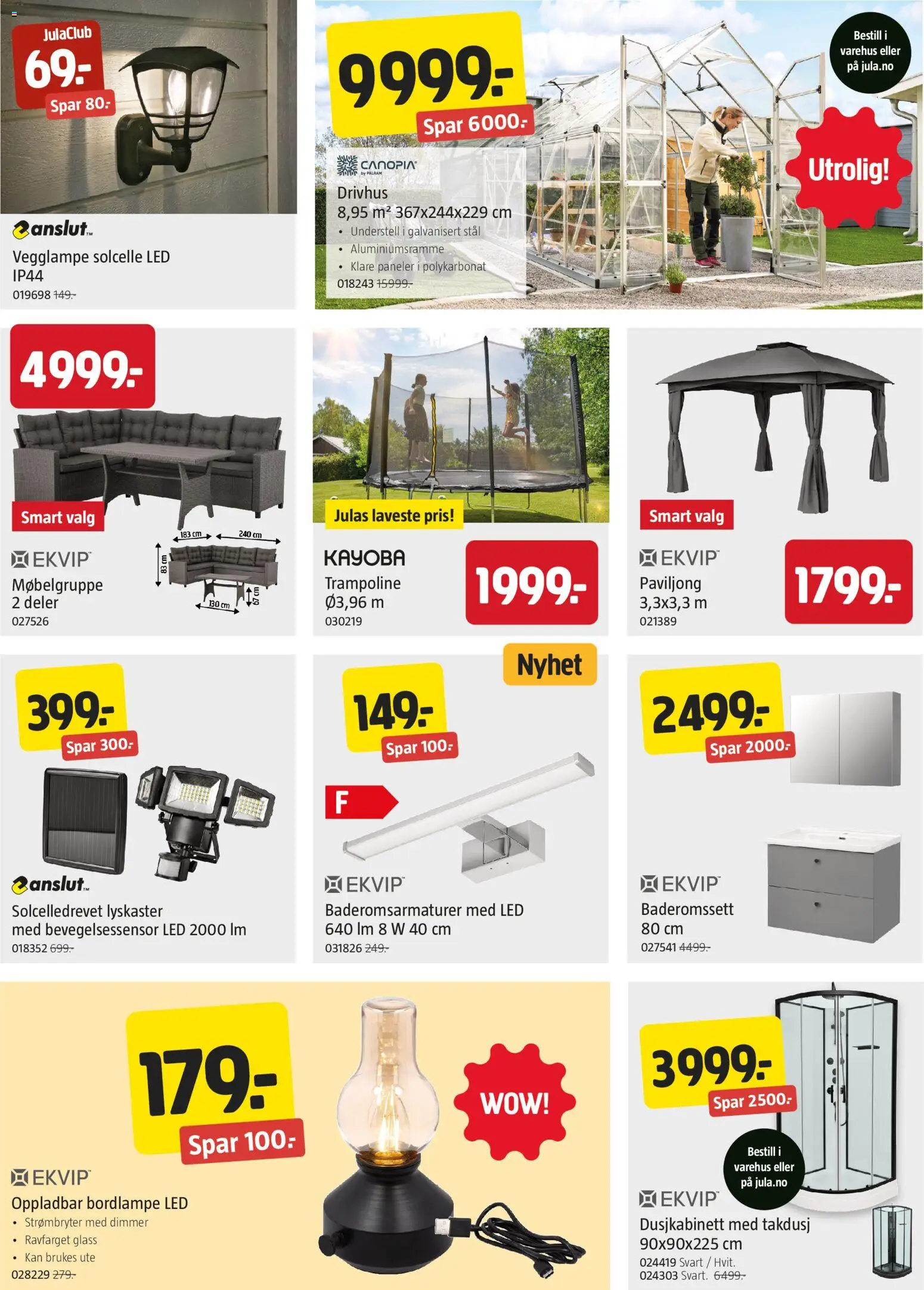 {H1} | Side: 7 | Produkter: Dimmer, Glass, Trampoline, Jeux