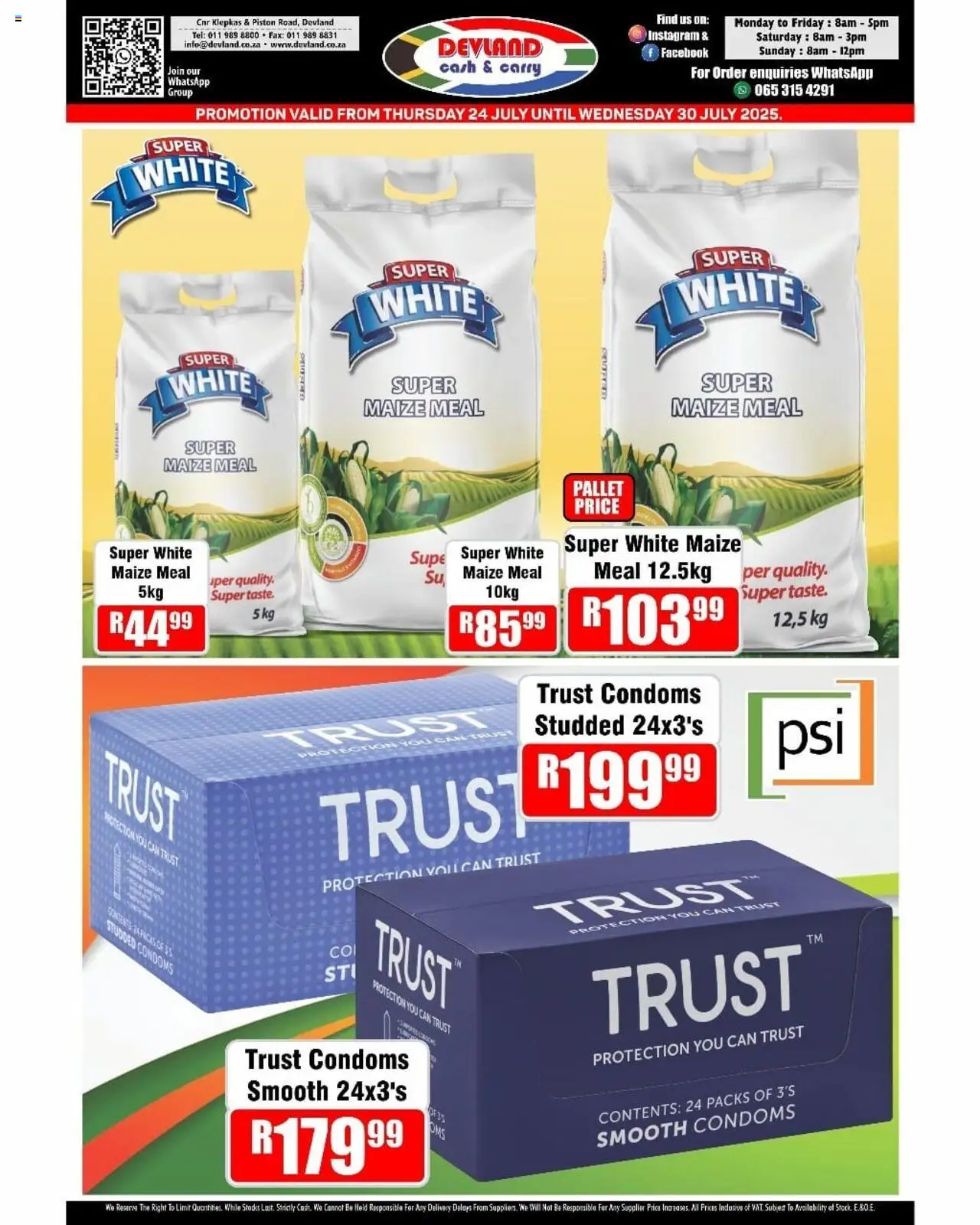 Devland Specials │ valid from 24.07.2025 | Page: 1 | Products: Maize meal