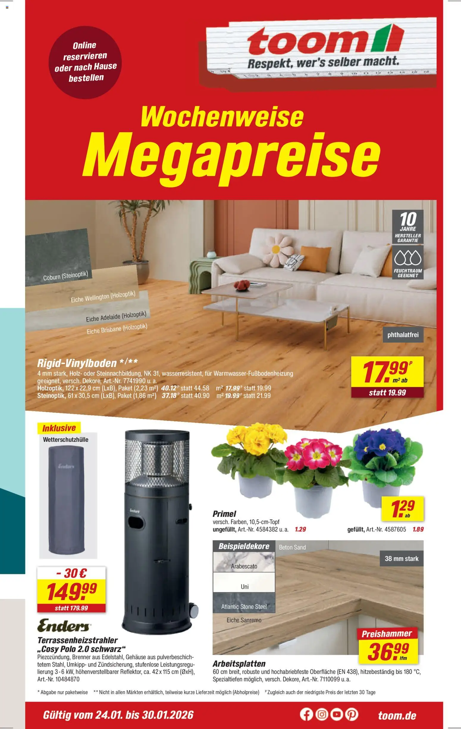 Toom Baumarkt Prospekt 	 – gültig ab 24.01.2026 | Seite: 1