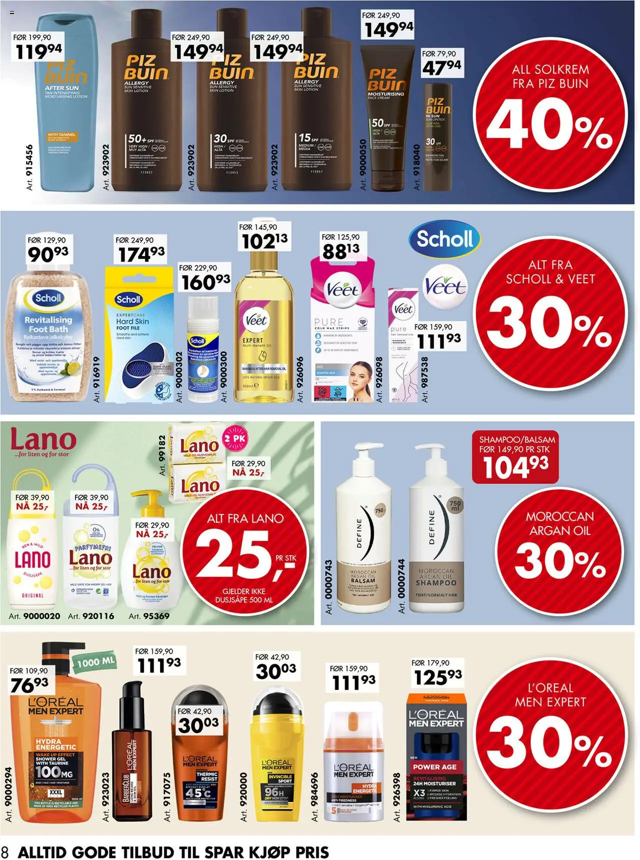  | Side: 8 | Produkter: Antiperspirant, Øl, Сушильные машины, Shampoo
