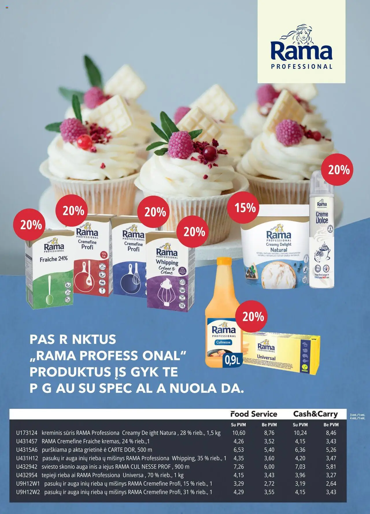 ePromo - Leidinys - Food service│galioja nuo 01.08.2025 | Puslapis: 3 | Prekių: Sūris, Grietinė