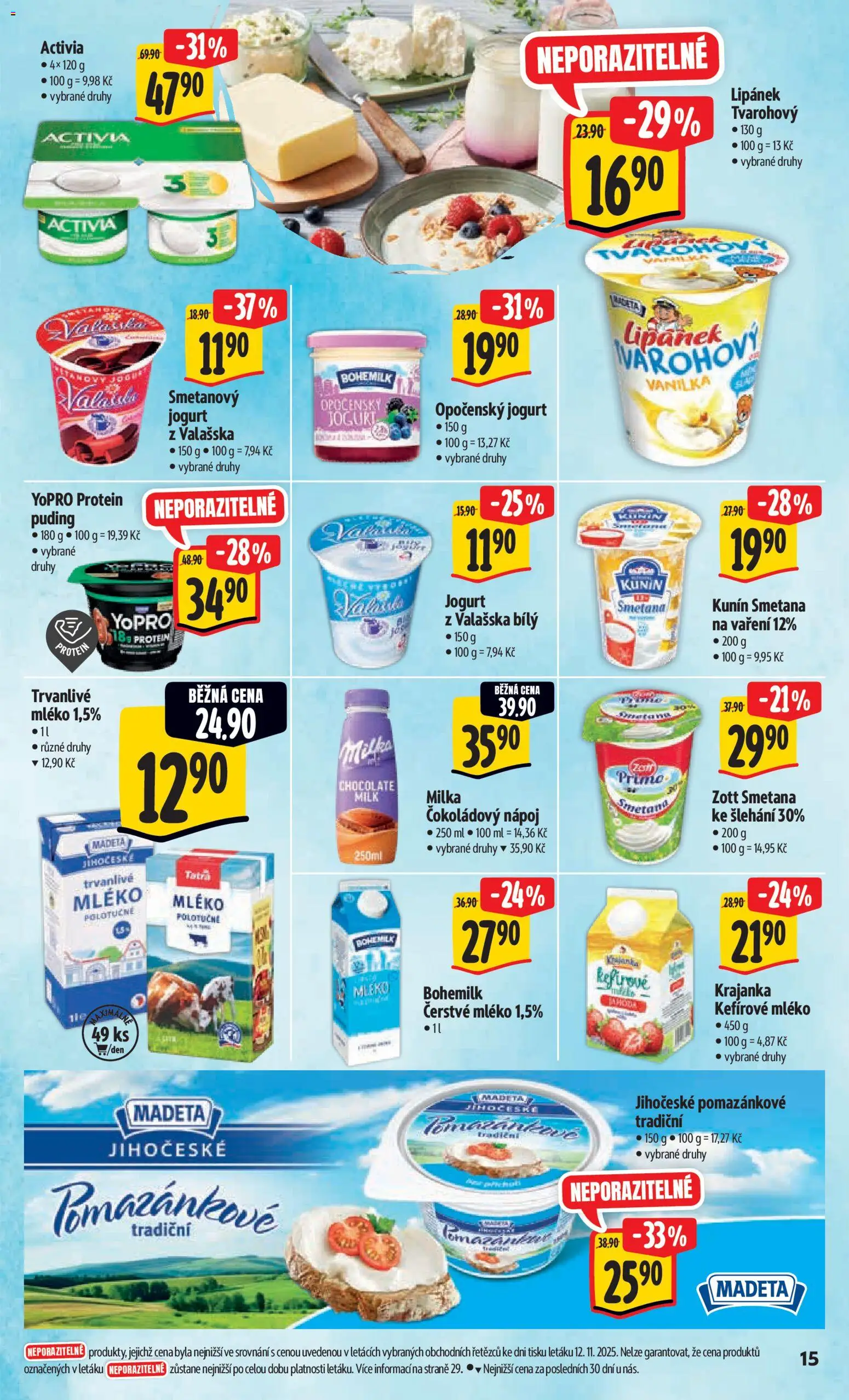 Albert leták - Hypermarket od 19.11.2025 | Strana: 24 | Produkty: Opočenský jogurt, Milka, Smetana, Puding