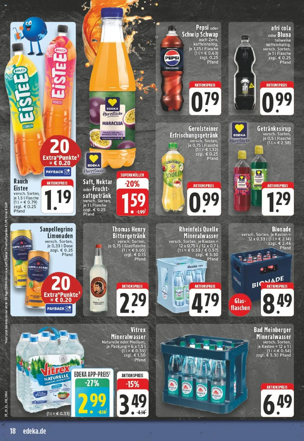 Edeka prospekt Versmold	 - gültig ab dem 13.07.2025 | Seite: 18 | Produkte: Bad, Pepsi, Rheinfels quelle, Gerolsteiner