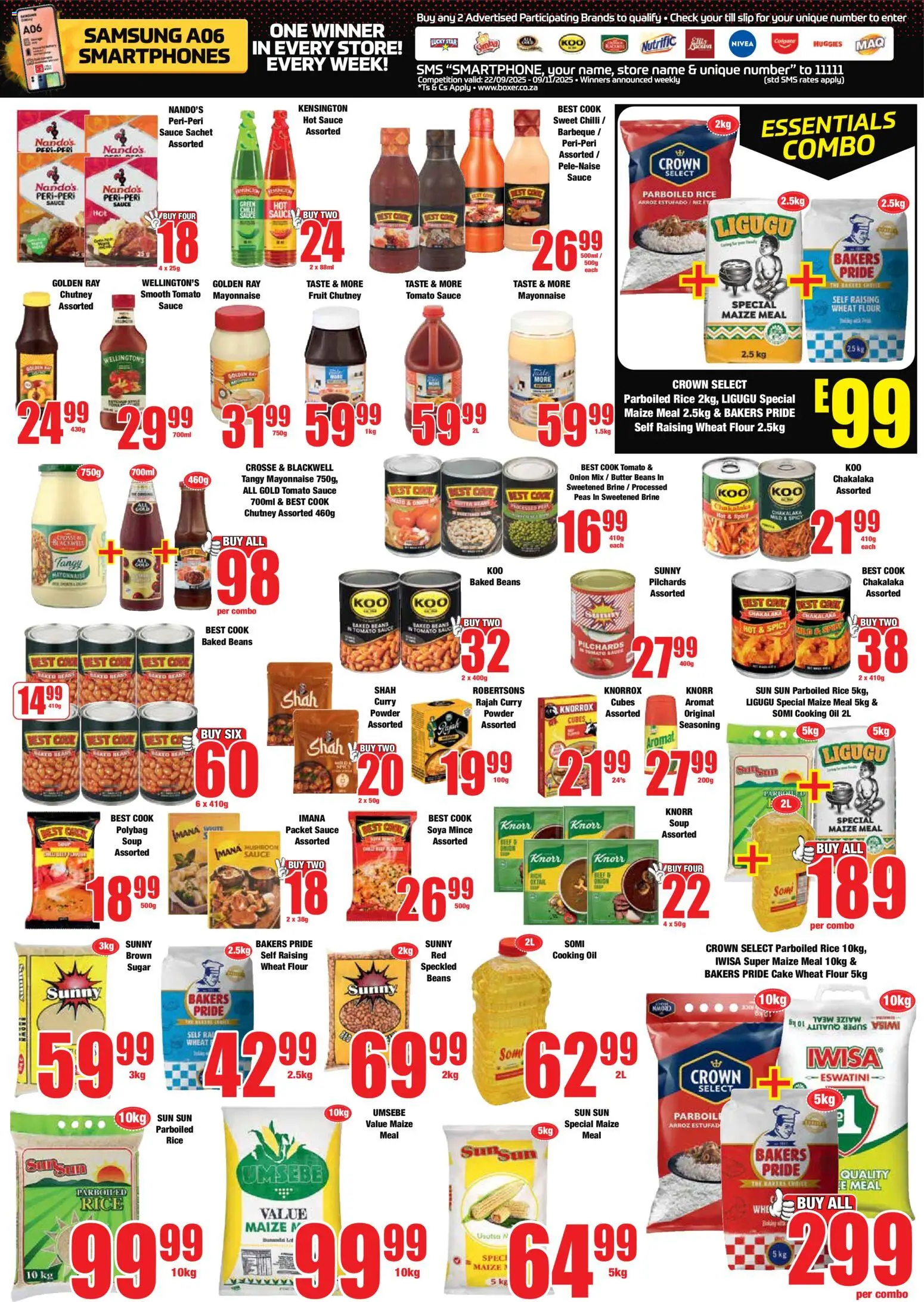 New Boxer catalogue – valid from 23.10.2025 | Page: 5 | Products: Beans, Rice, Fruit, Sauce