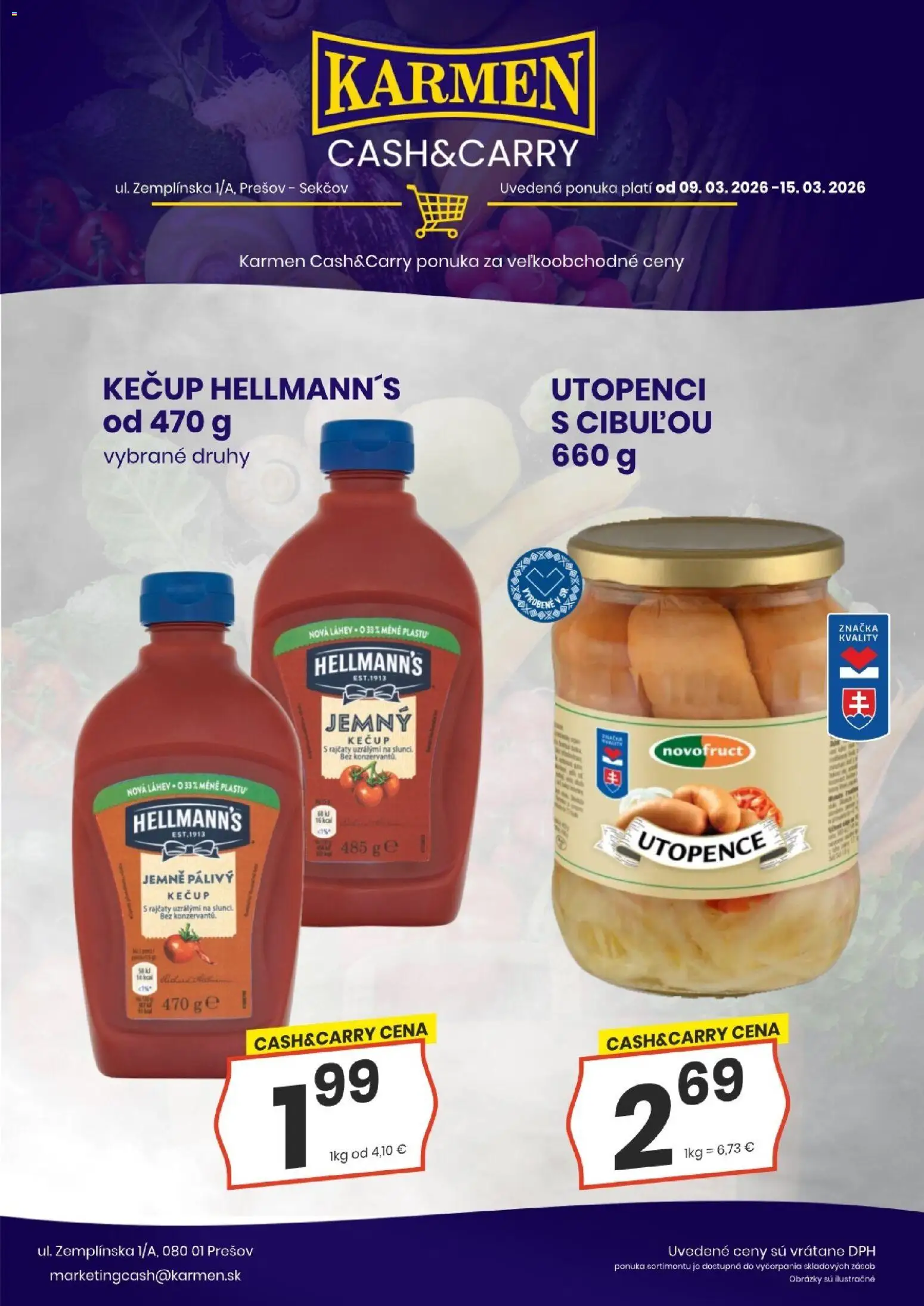 Nové KARMEN CBA akcie – leták je platný od 09.03.2026 | Strana: 8 | Produkty: Kečup