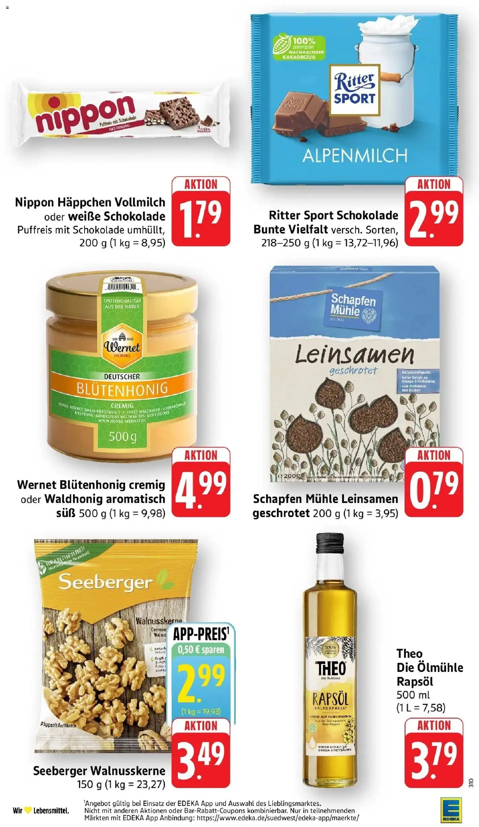 Edeka prospekt Ettenheim	 – gültig ab 19.04.2026 | Seite: 30 | Produkte: Mühle, Schokolade, Rapsöl, Ritter sport