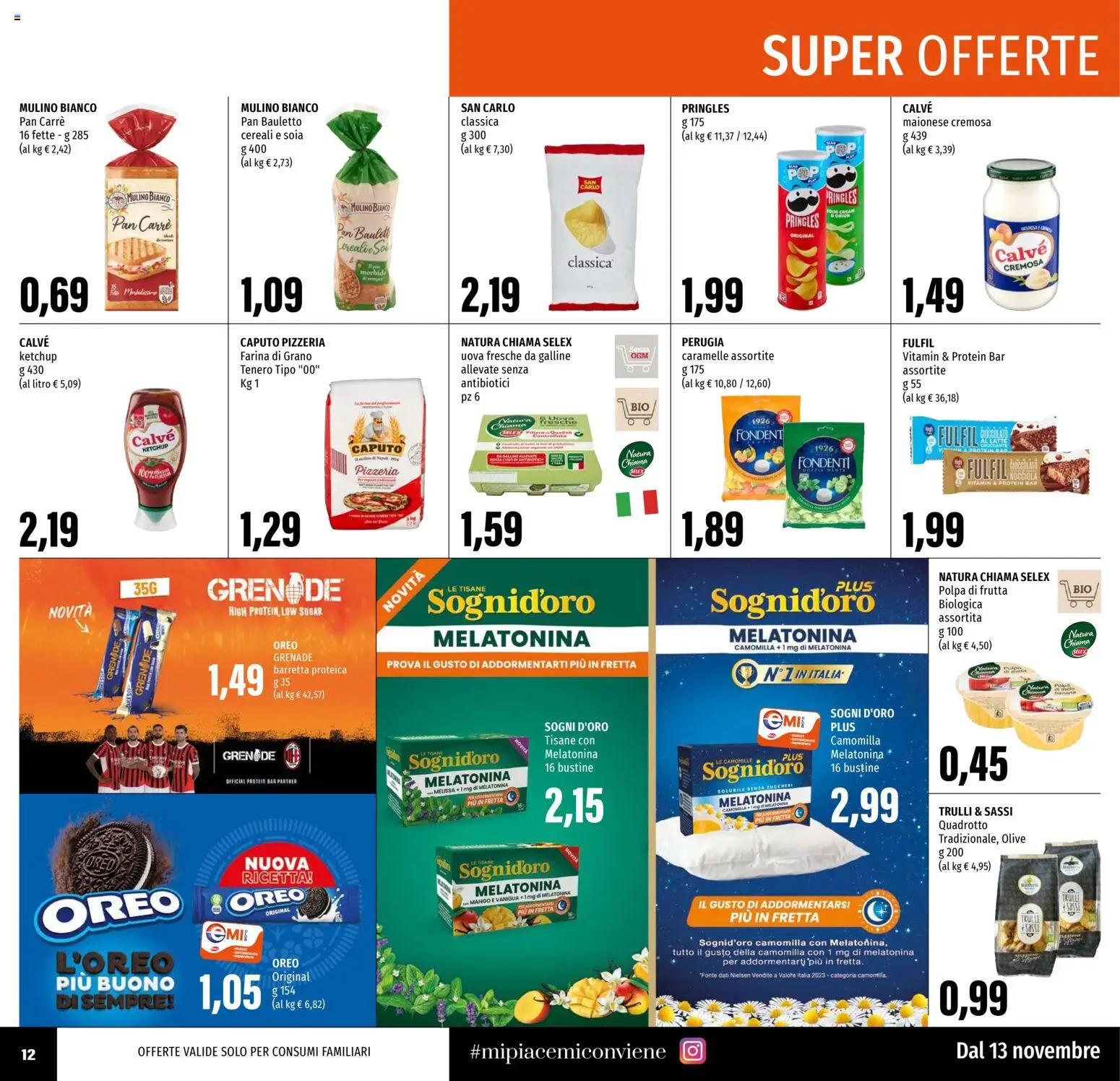 Volantino EMI del 13.11.2025 | Pagina: 12 | Prodotti: Uova, Caramelle, Maionese, Olive