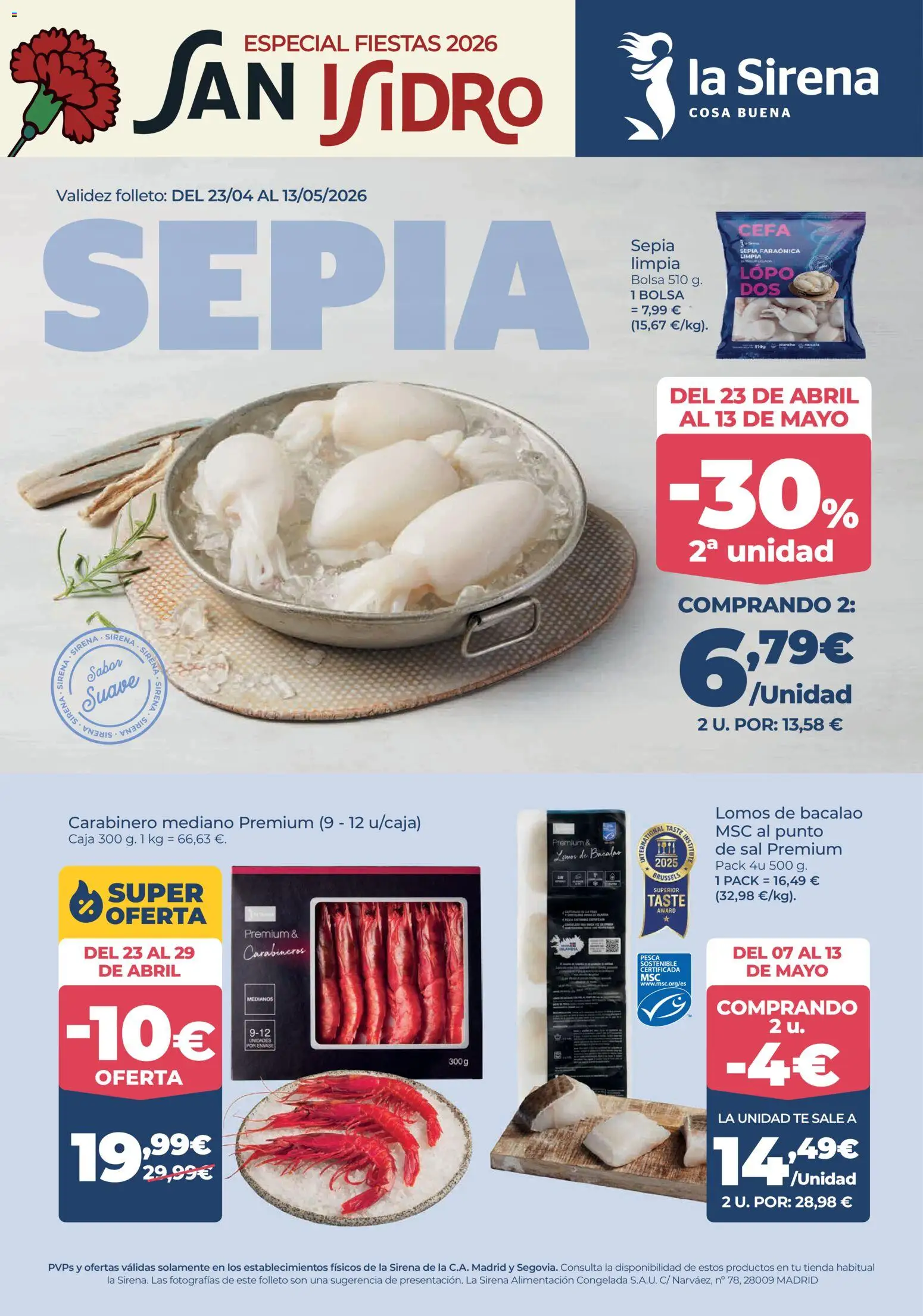 La Sirena folleto │ válido desde el 23.04.2026 | Página: 1 | Productos: Té, Bolsa, Caja