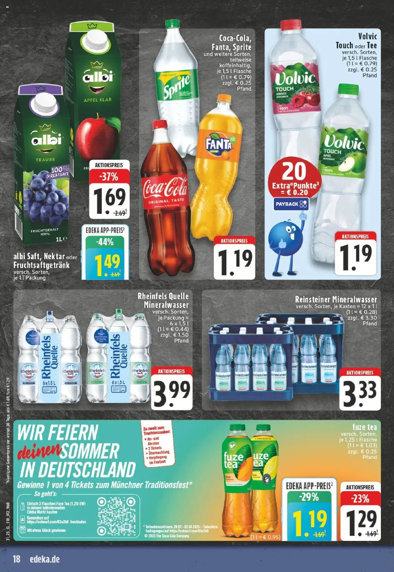 Edeka prospekt Beckum - Neubeckum	 - gültig ab dem 27.07.2025 | Seite: 18 | Produkte: Fuze tea, Fanta, Sprite, Äpfel