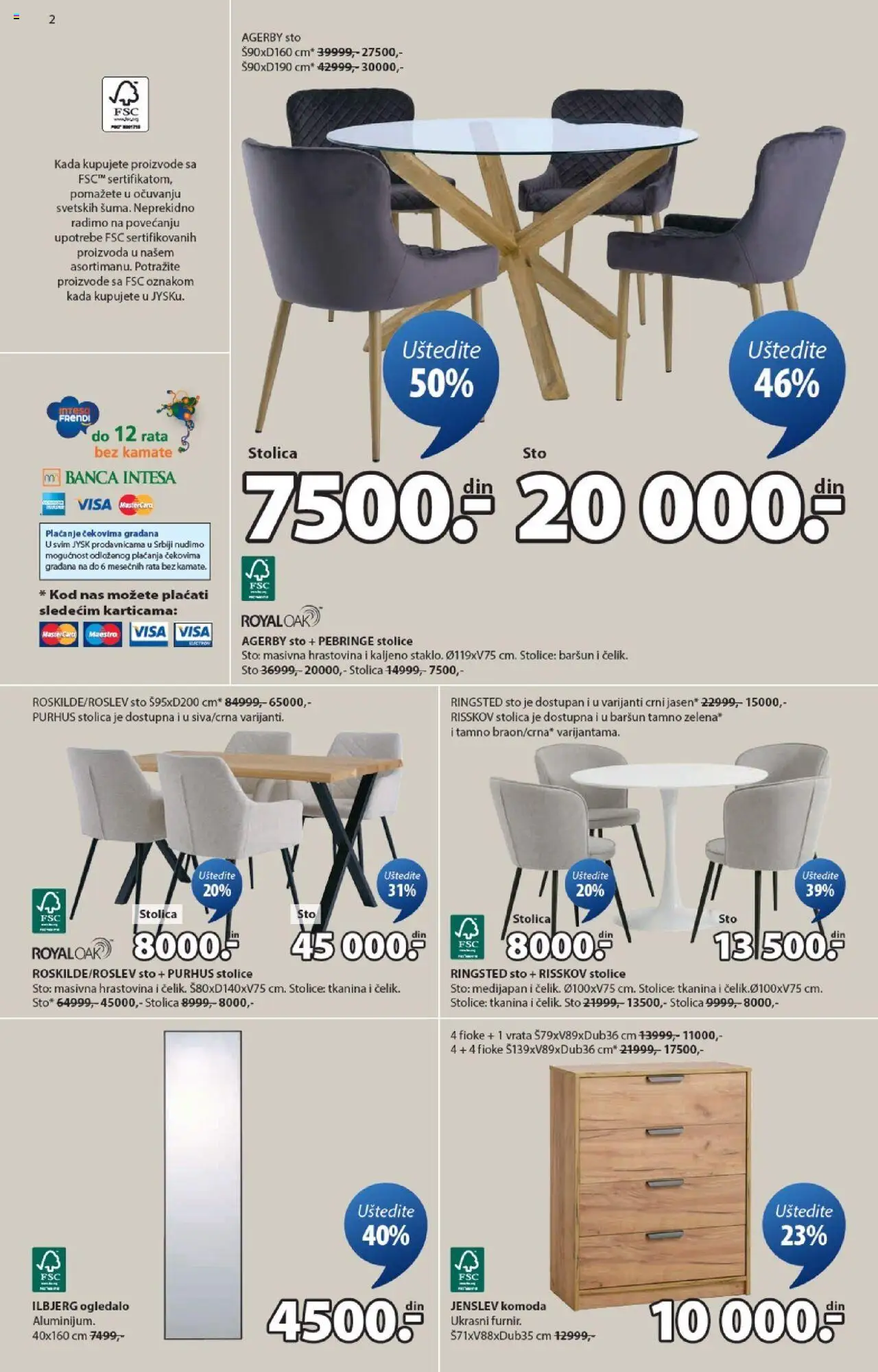 Jysk katalog - važi od 08.10.2025 | Strana: 2 | Proizvode: Komoda, Sto, Stolica, Ogledalo