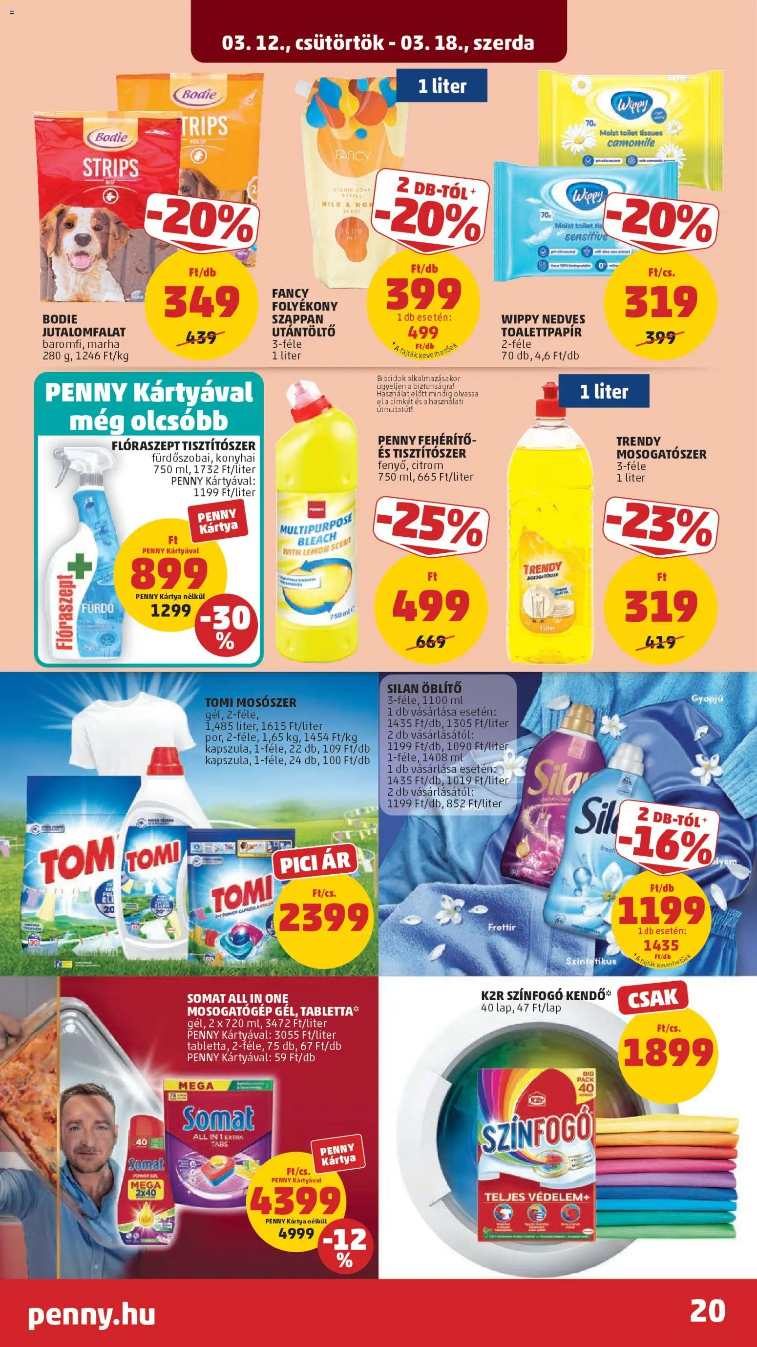 PENNY akciós ujság - amely érvényes a következő dátumtól: 12.03.2026 | Oldal: 26 | Termékek: Folyékony szappan, Öblítő, Mosogatószer, Citrom