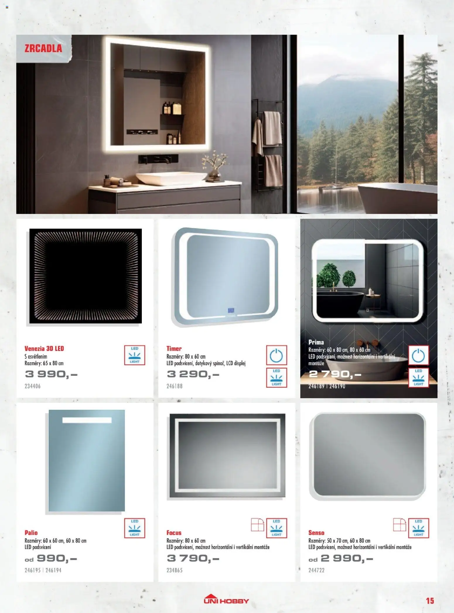 Uni Hobby katalog - Dlažby, obklady a sanita 2026 od 20.02.2026 | Strana: 15 | Produkty: LED