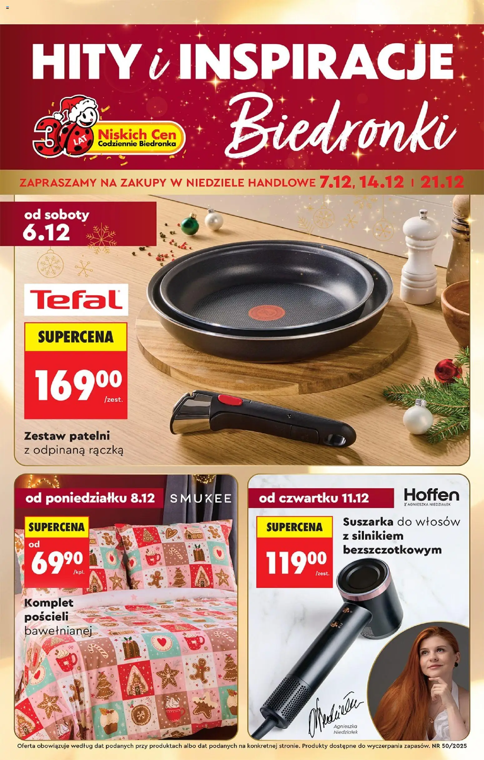 Biedronka gazetka - Hity i inspiracje od 06.12.2025 | Strona: 1 | Produkty: Suszarka, Suszarka do włosów, Tefal