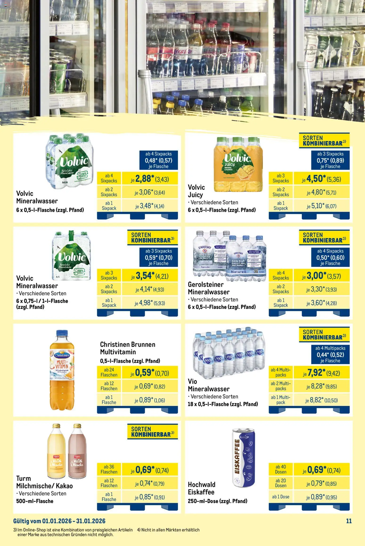 Metro - Monats-Mix – gültig ab 01.01.2026 | Seite: 11 | Produkte: Mineralwasser, Mango, Saft, Volvic