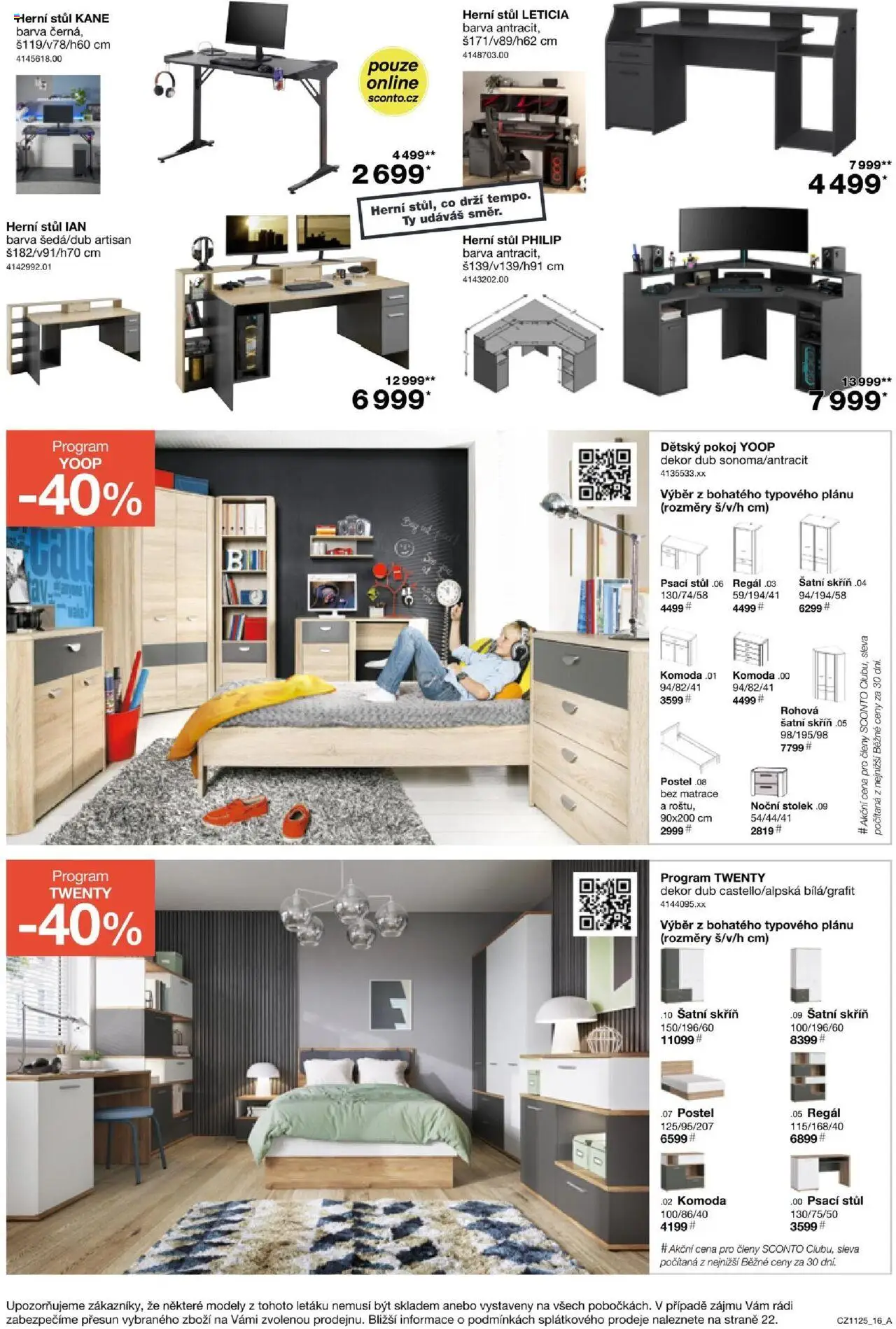 Sconto nábytek leták od 27.08.2025 | Strana: 16 | Produkty: Regál, Stůl, Psací stůl, Skříň