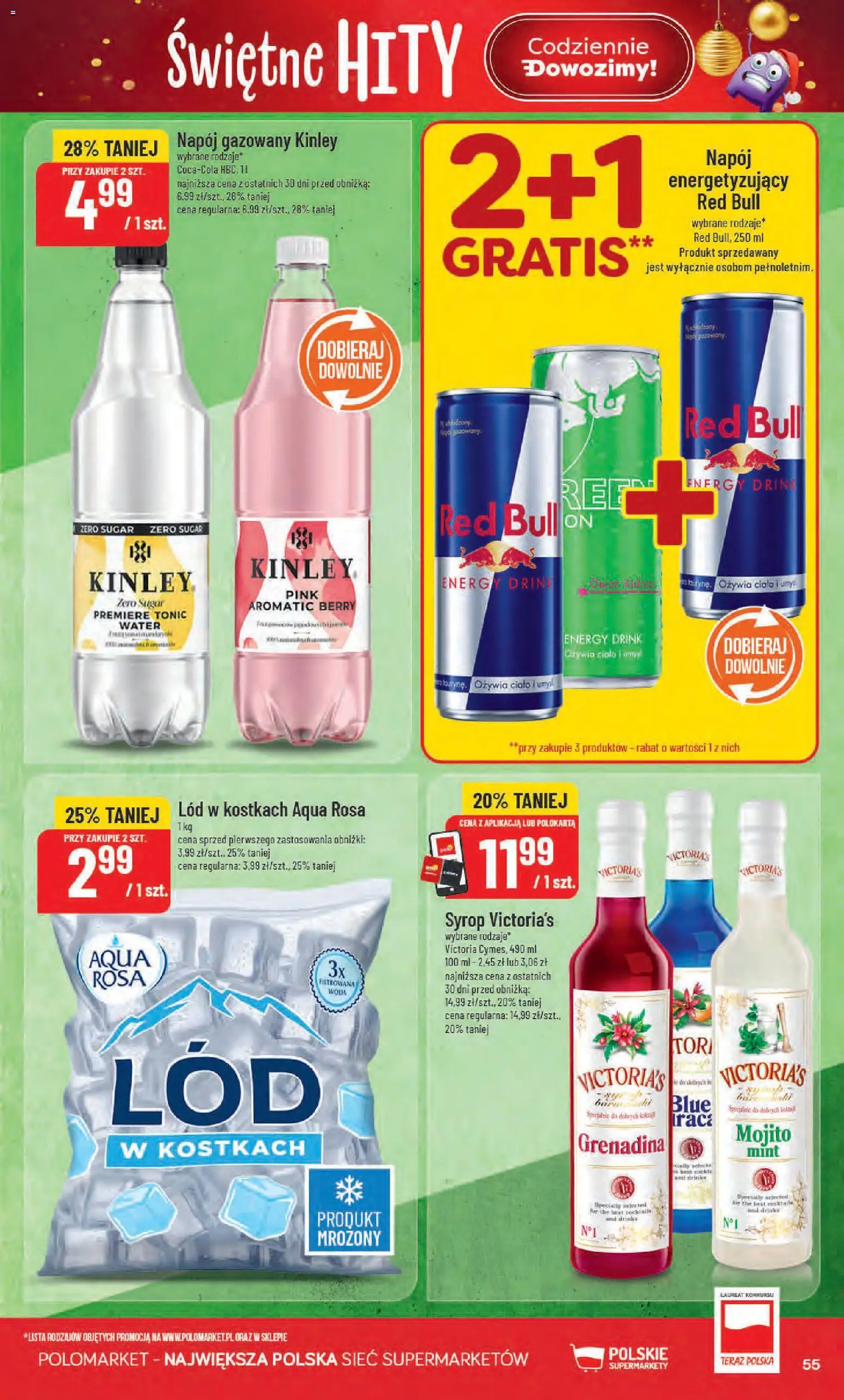 POLOmarket Black Friday od 26.11.2025 | Strona: 55 | Produkty: Syrop, Red bull, Lód w kostkach, Grenadina