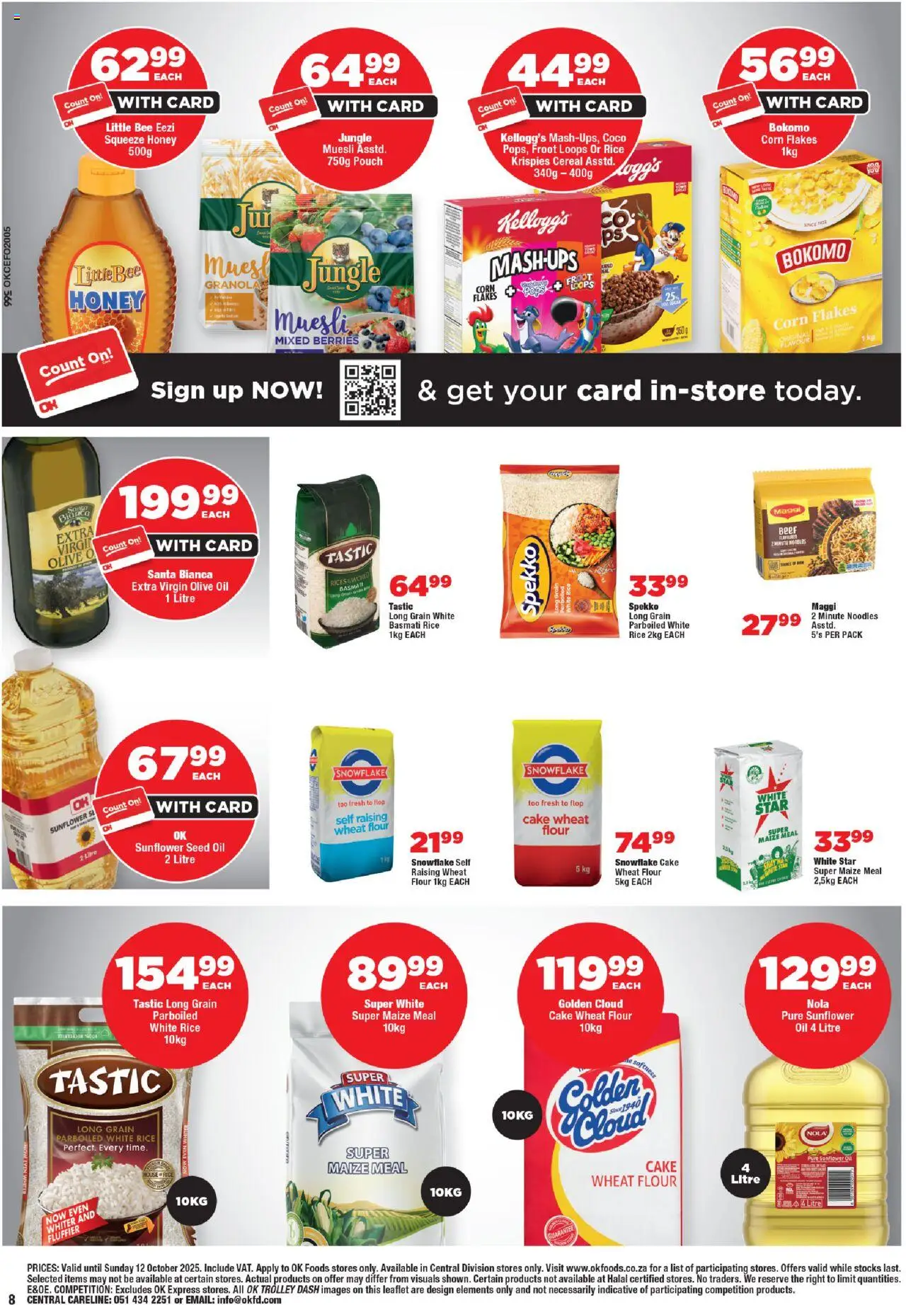 New OK Foods catalogue – valid from 24.09.2025 | Page: 8 | Products: Corn, Rice, Noodles, Flakes
