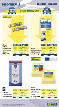 Metro Wochen-Angebote Gastro ab 23.02.2026 gültig | Seite: 10 | Produkte: Butter, Gouda, Milram, Knoblauch
