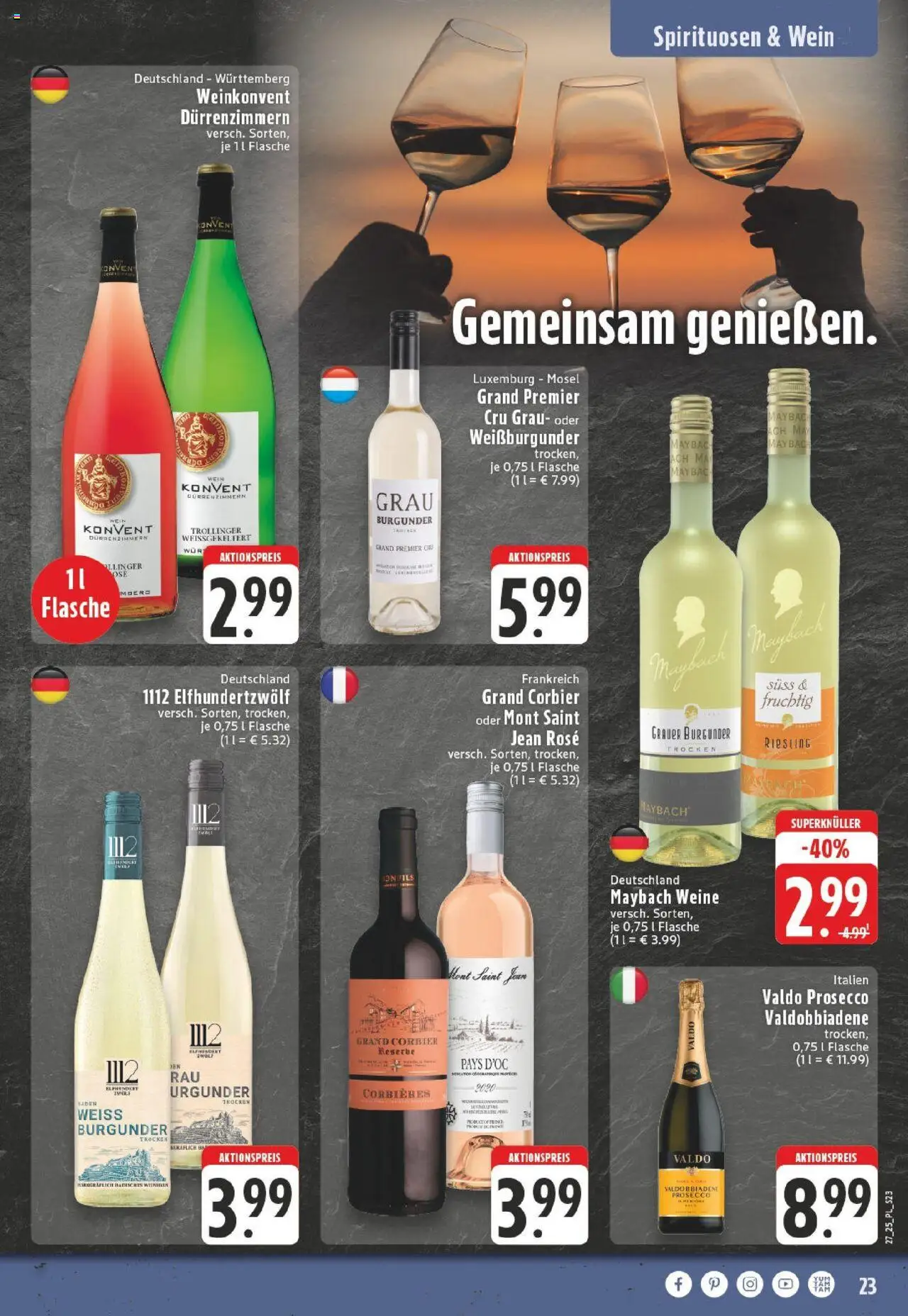 Edeka prospekt Titz	 - gültig ab dem 29.06.2025 | Seite: 23 | Produkte: Prosecco, Wein